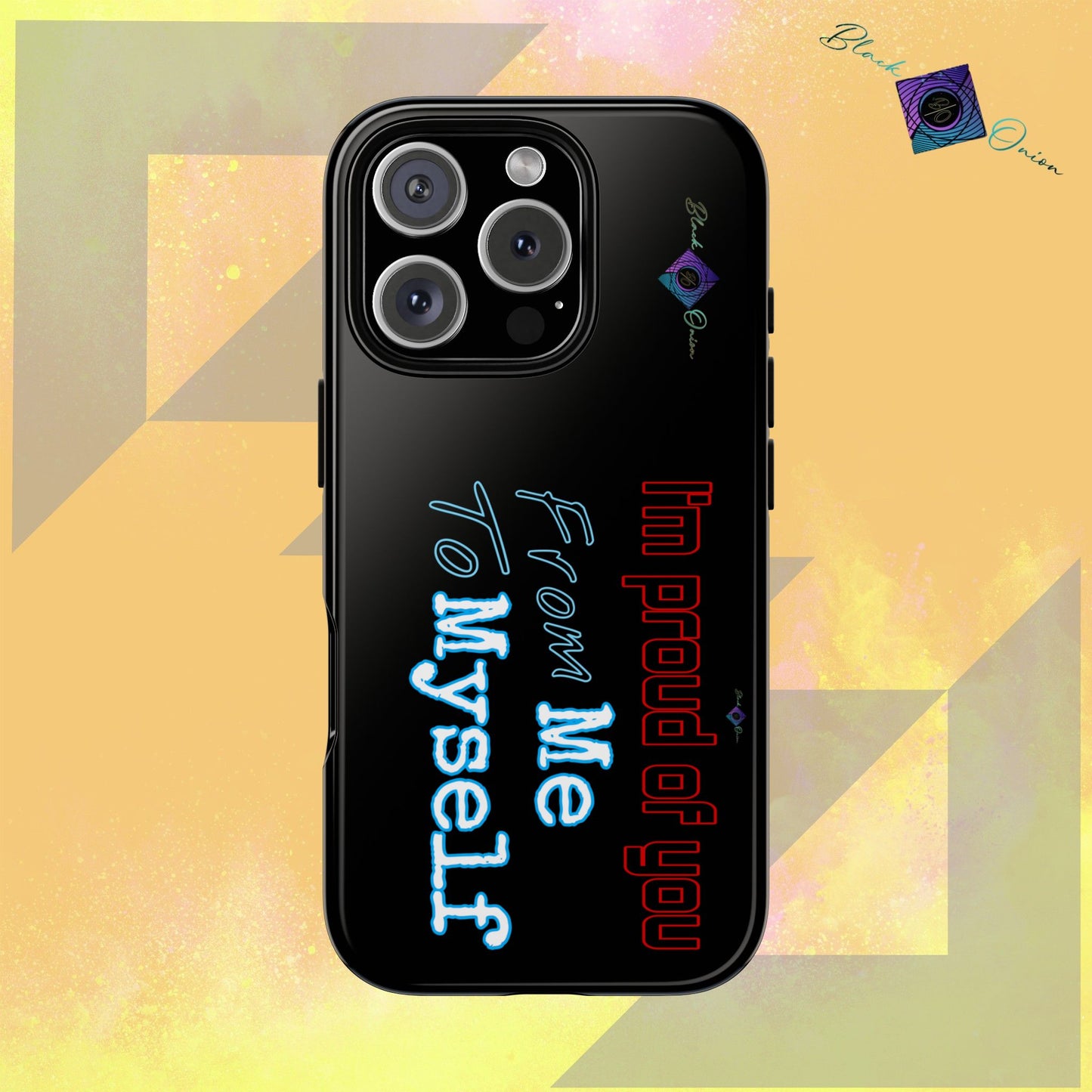 BlackOnion Brand New Phone Case - with Motivational Workout Motif’I’m proud of you ‘💪🔥🫵