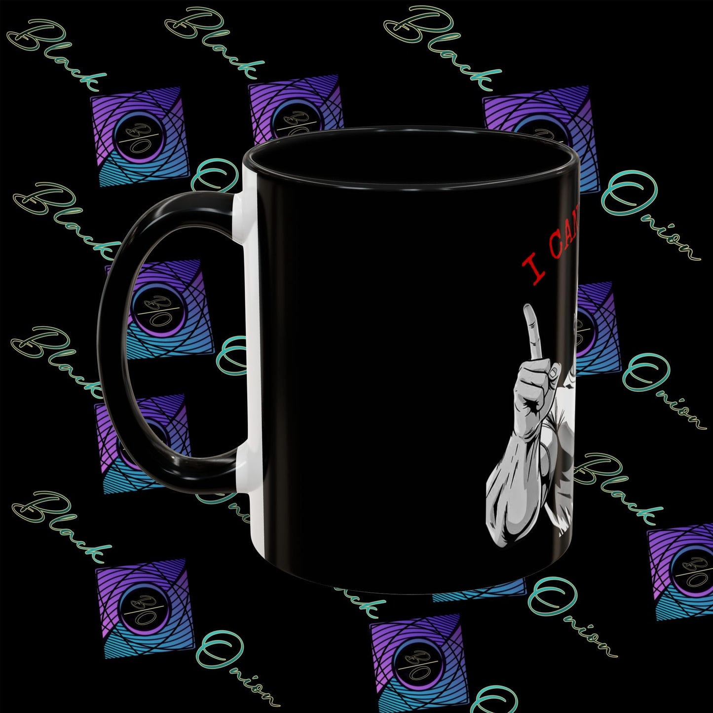 BlackOnion Coffee Mug 2 with Workout Motif ‘I Can Do It V2’🫵🔥💪