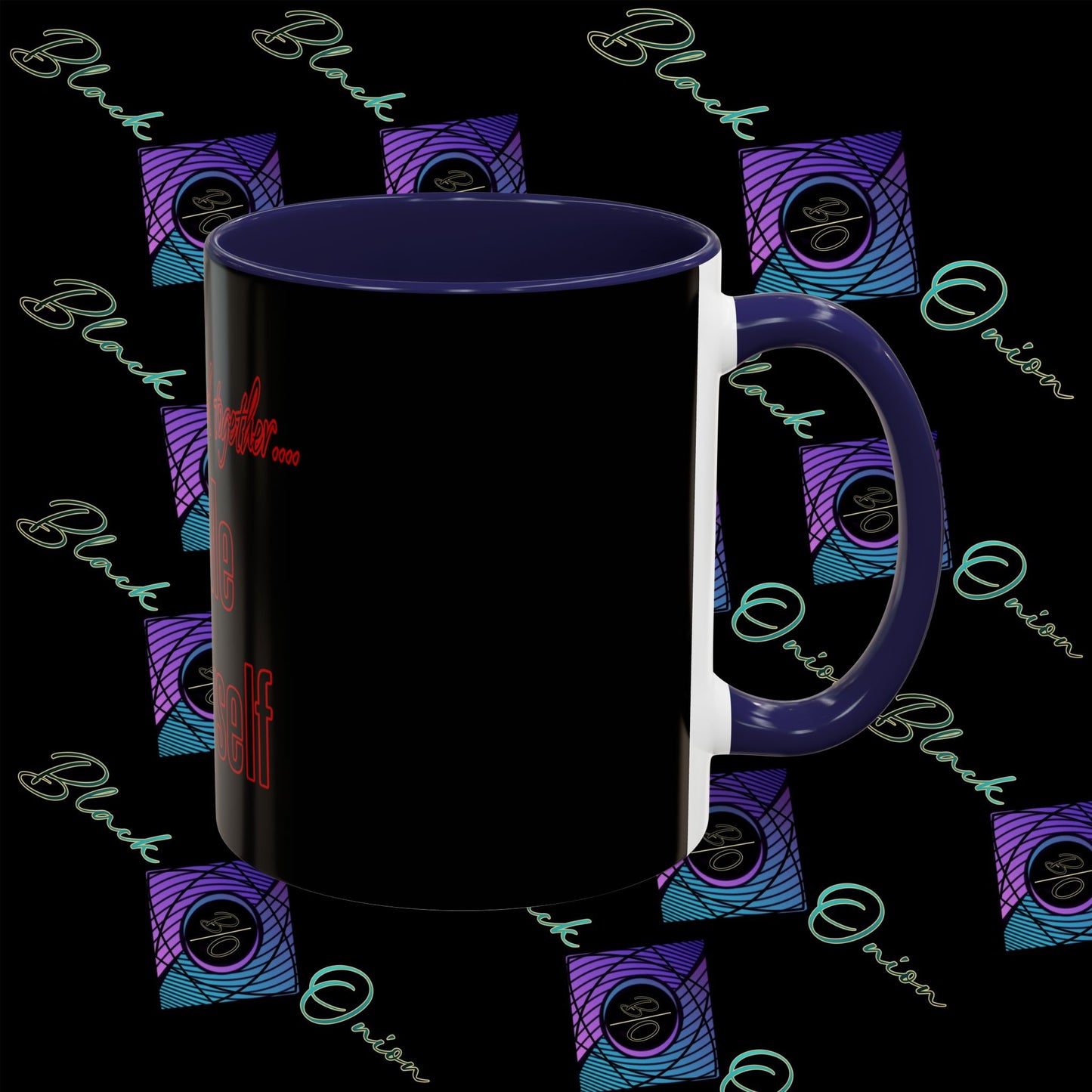 BlackOnion Coffee Mug - 11oz with Workout Motif ‘We’ll walk this road together’🔥💪🫵