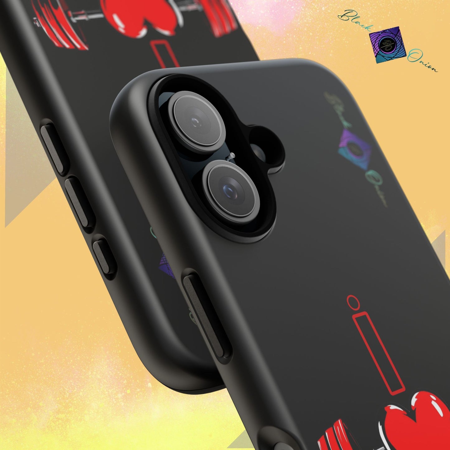 BlackOnion Brand New Phone Case - with Motivational Workout Motif’I Love Gym ‘💪🔥🫵