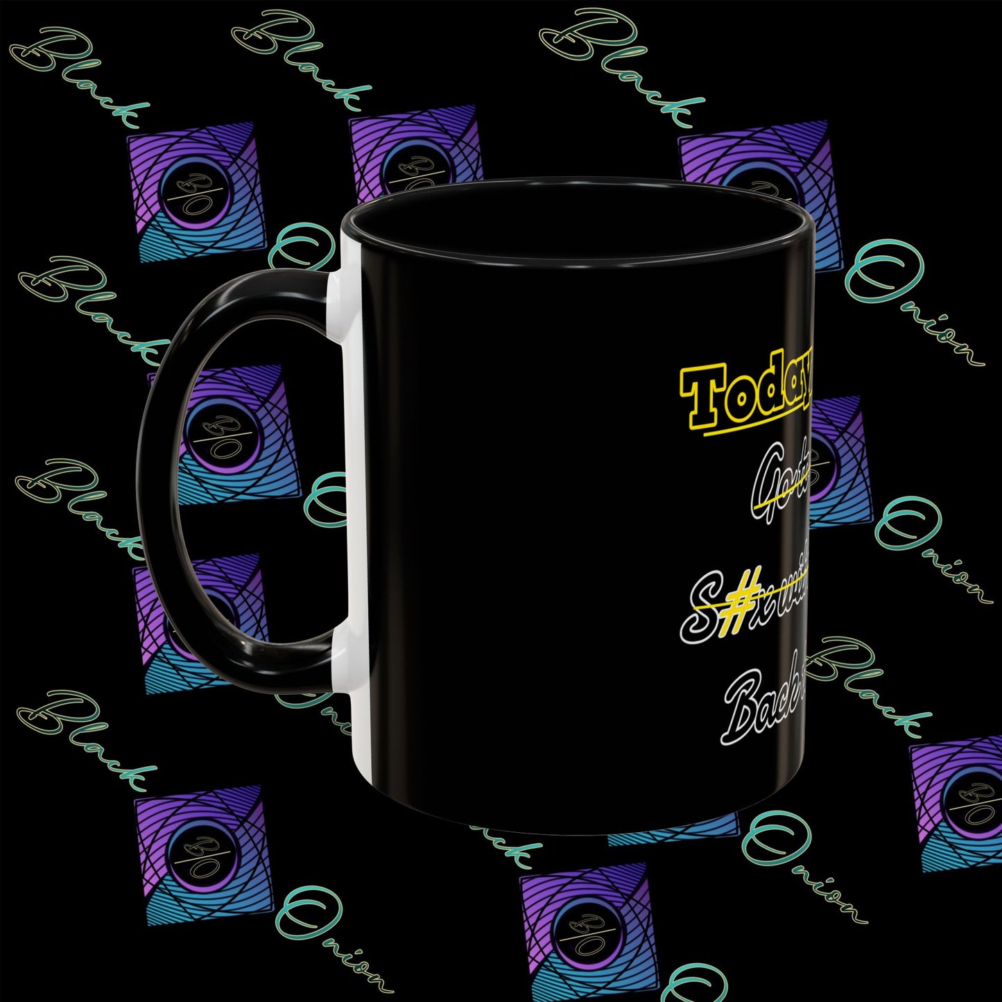 BlackOnion Coffee Mug - 11oz with Workout Motif ‘Today To Do List ’🔥💪🫵