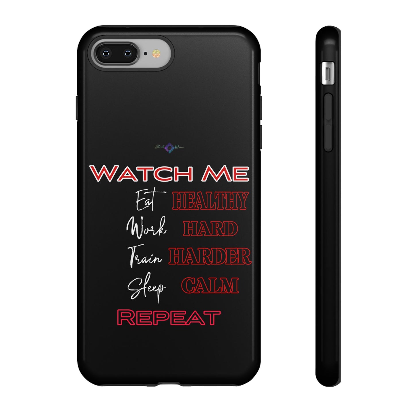 BlackOnion Phone Case -with Motivational Motif 'Watch Me' 💪🔥🫵