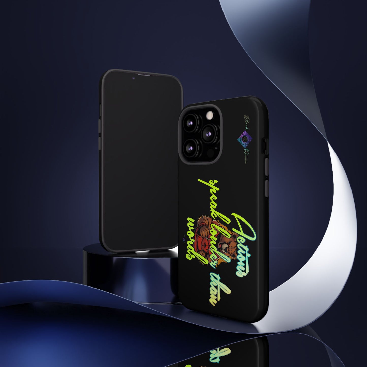 BlackOnion Brand New Phone Case - with Motivational Workout Motif ‘Actions speak lauder ‘💪🔥🫵