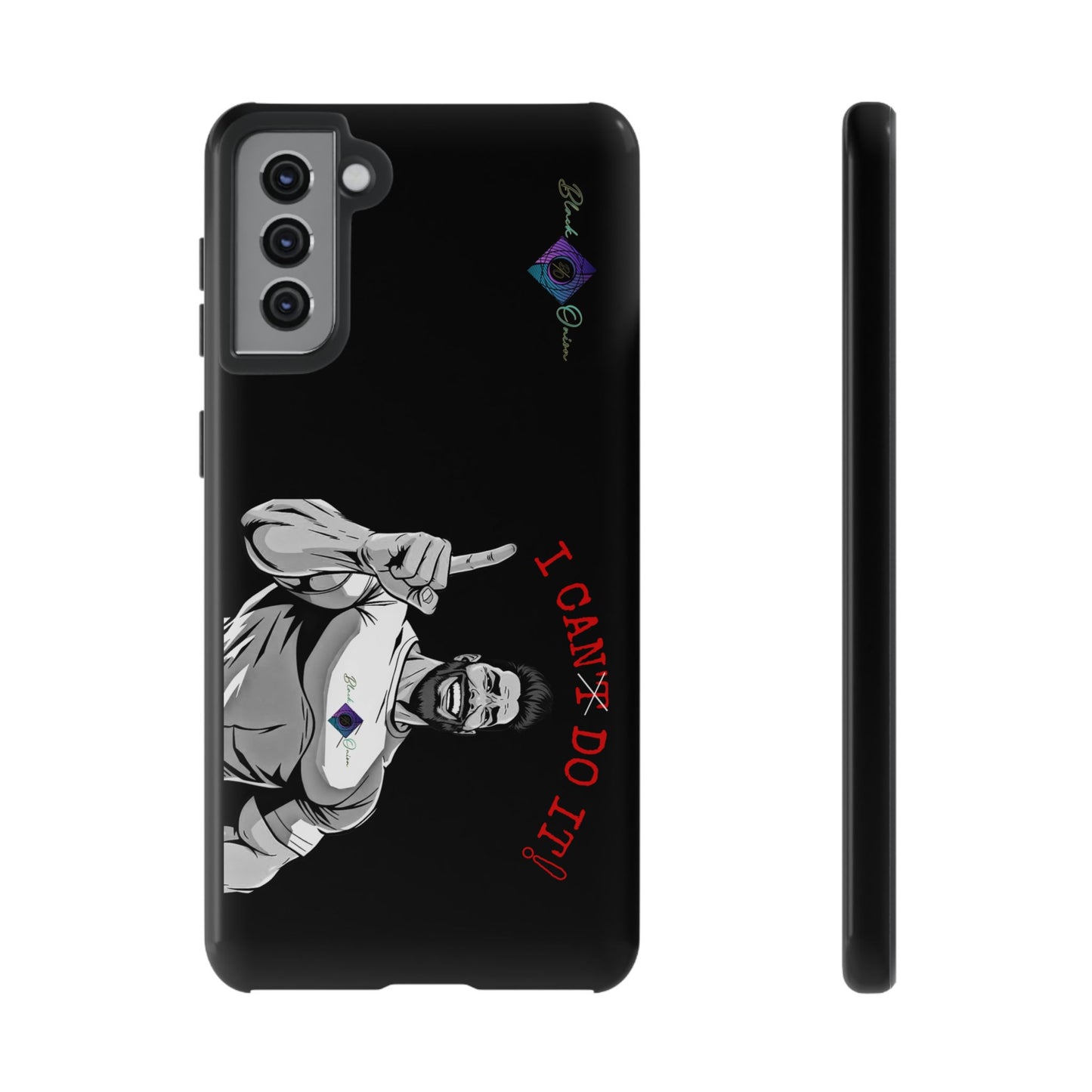 BlackOnion Brand New Phone Case - with Motivational Workout Motif’I Can Do It ‘💪🔥🫵