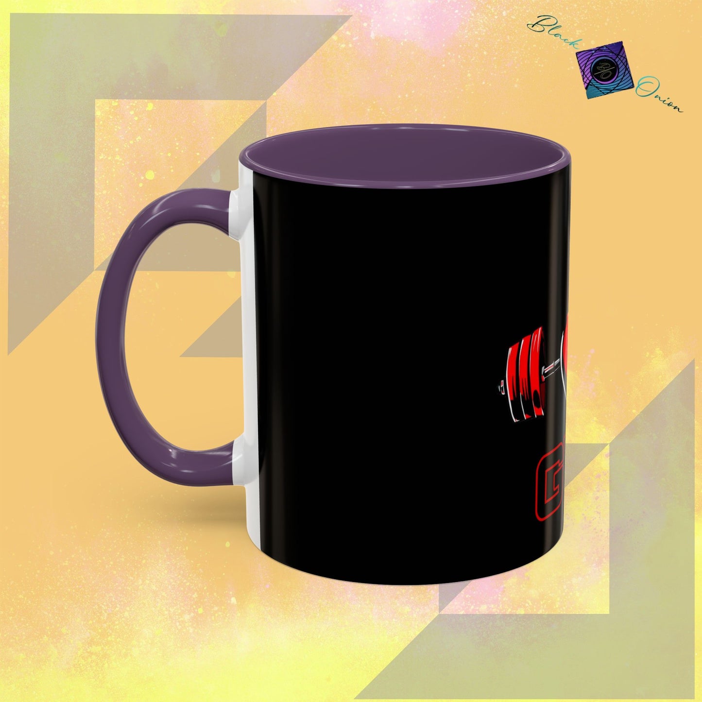 BlackOnion Coffee Mug - 11oz with Workout Motif ‘I Love Gym’🔥💪🫵