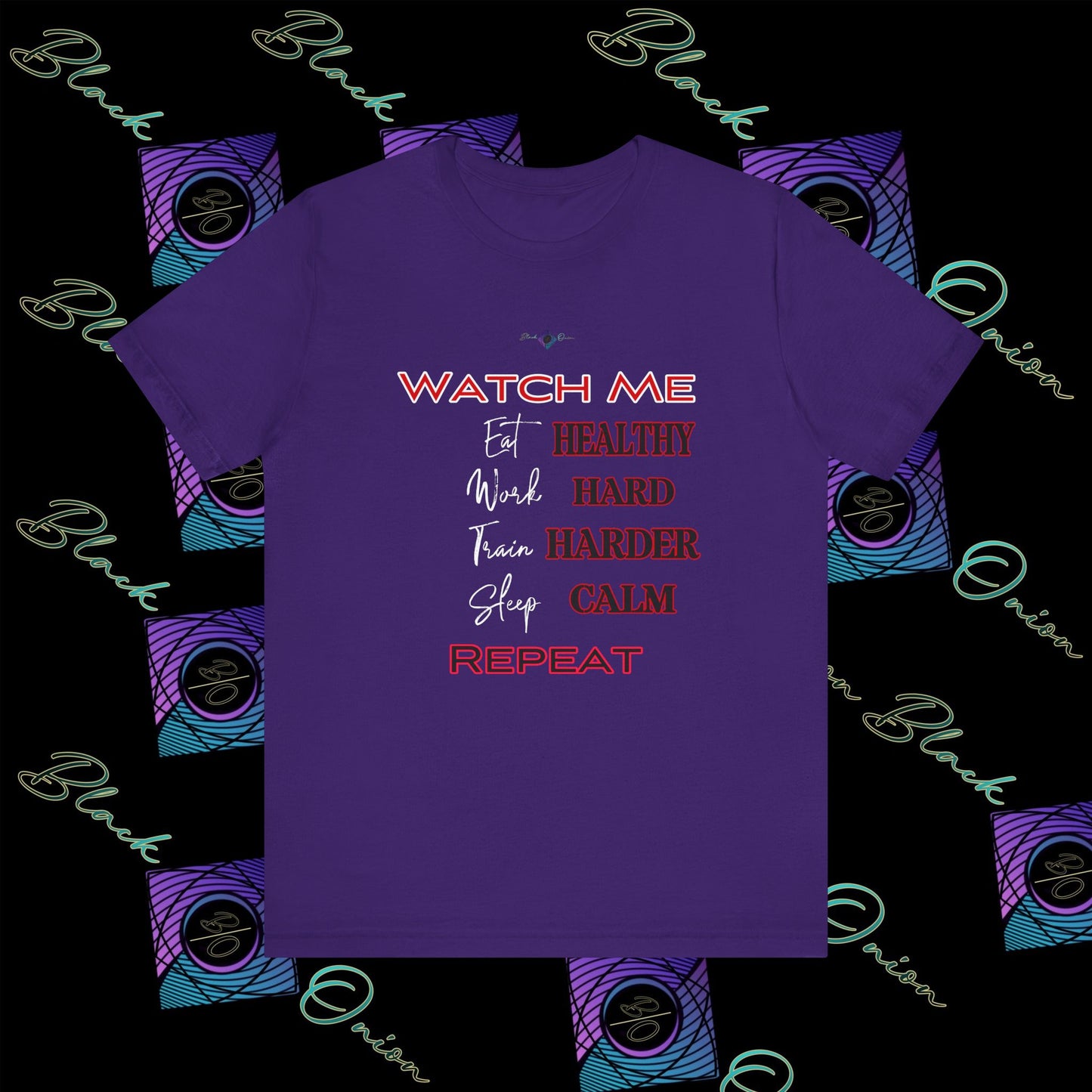 BlackOnion "Watch Me" T-Shirt with Workout Motif V4 ๐ช๐ฅ