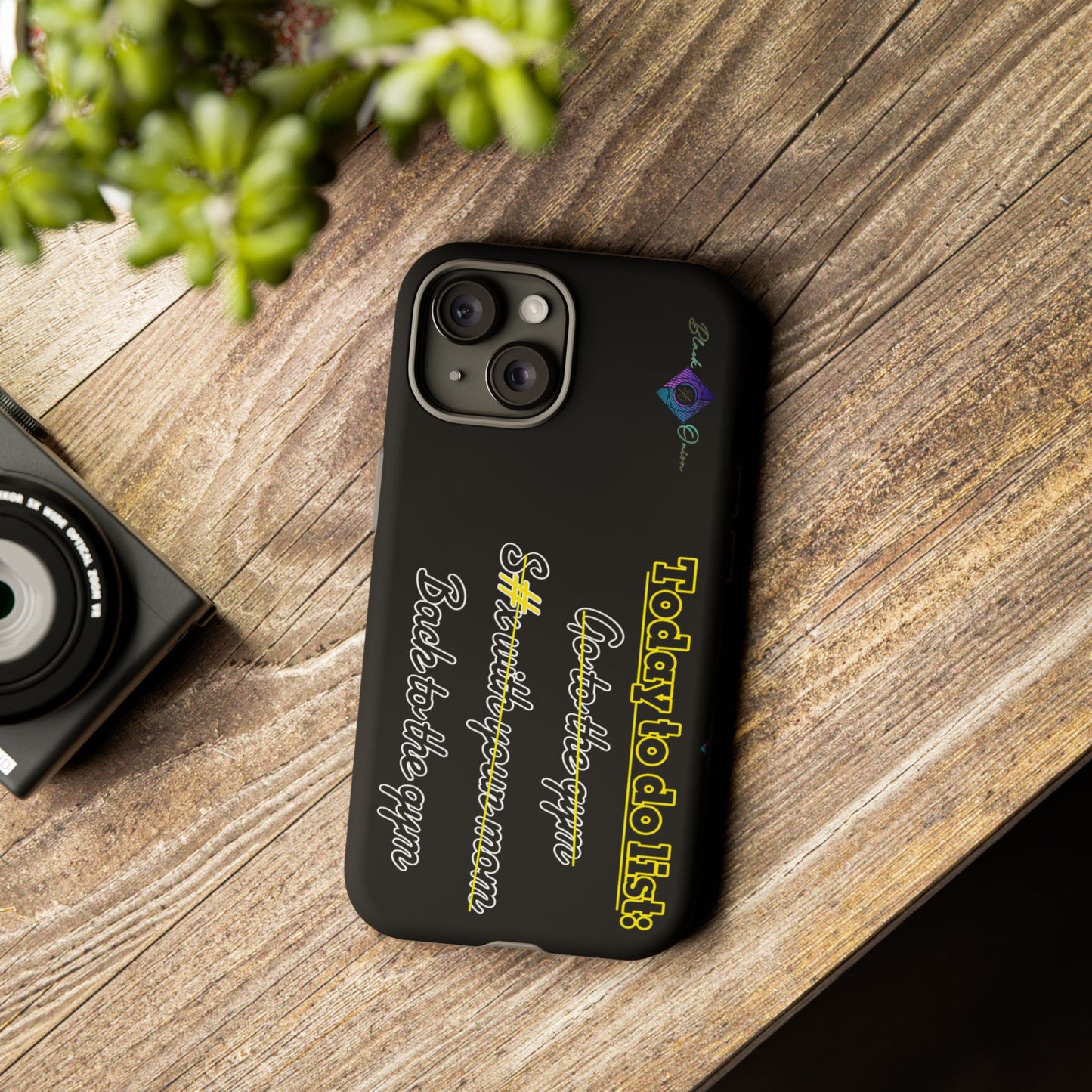 BlackOnion Brand New Phone Case - with Motivational Workout Motif’Today to do list ‘💪🔥🫵