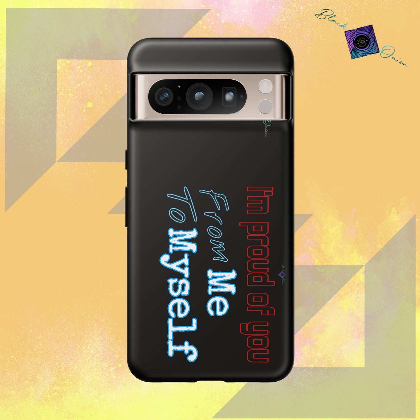 BlackOnion Brand New Phone Case - with Motivational Workout Motif’I’m proud of you ‘💪🔥🫵