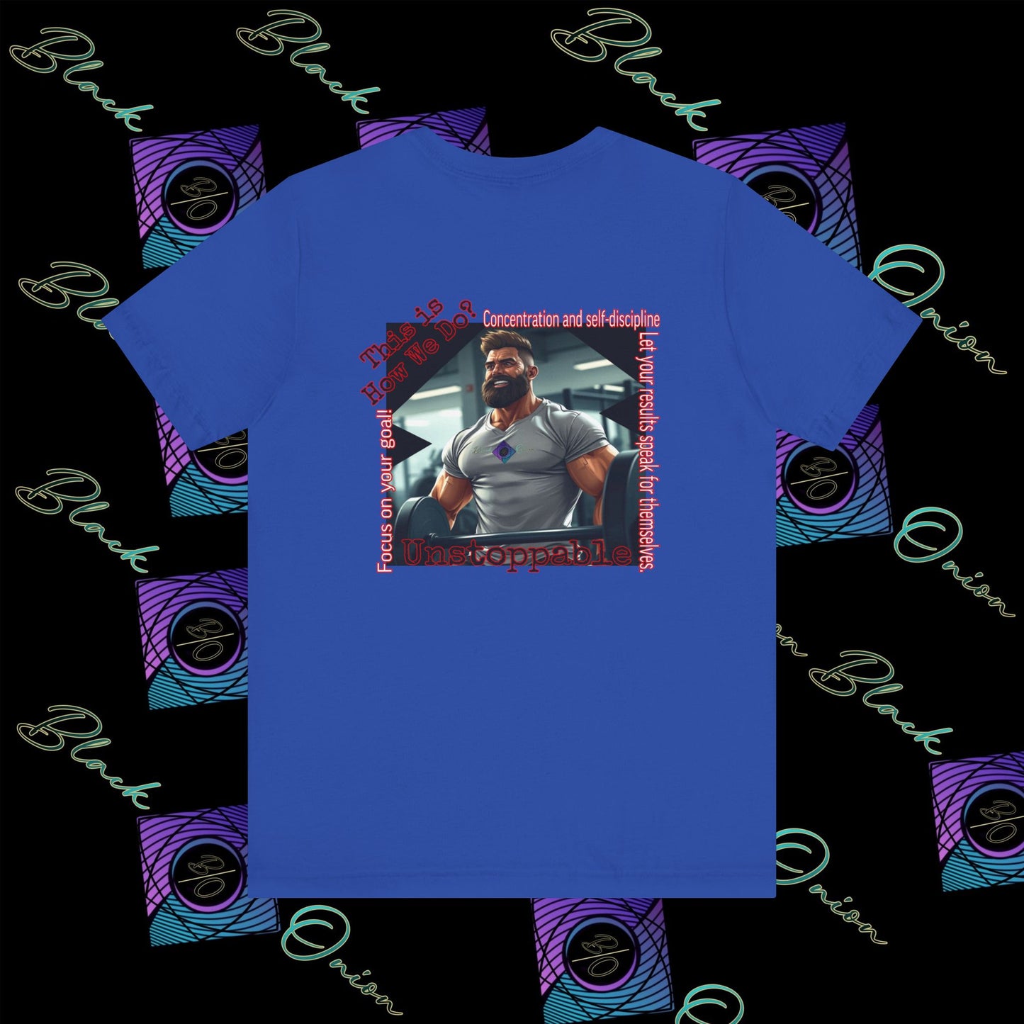 BlackOnion 'Unstoppable' T-Shirt with Workout Motif ๐ช๐ฅ