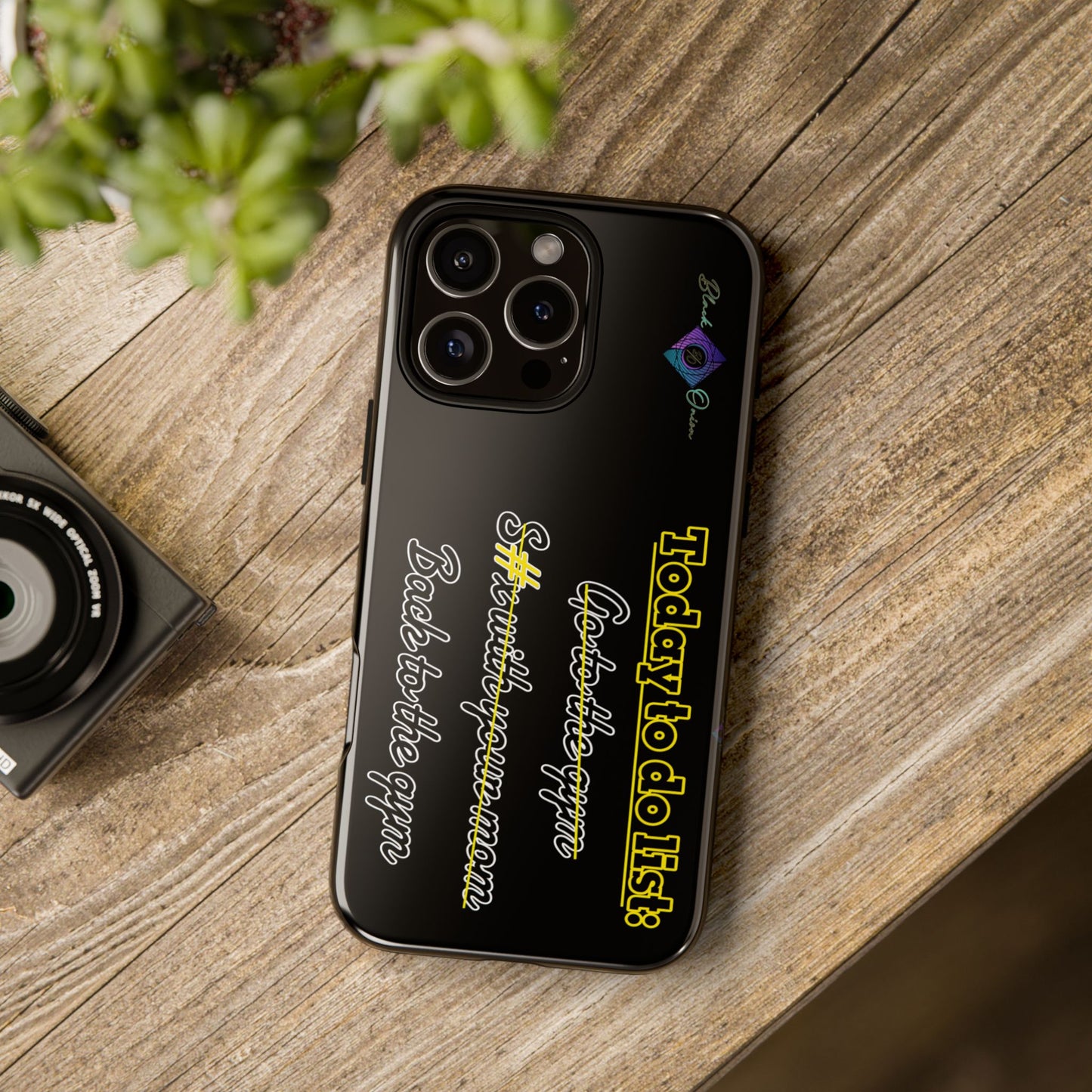 BlackOnion Brand New Phone Case - with Motivational Workout Motif’Today to do list ‘💪🔥🫵