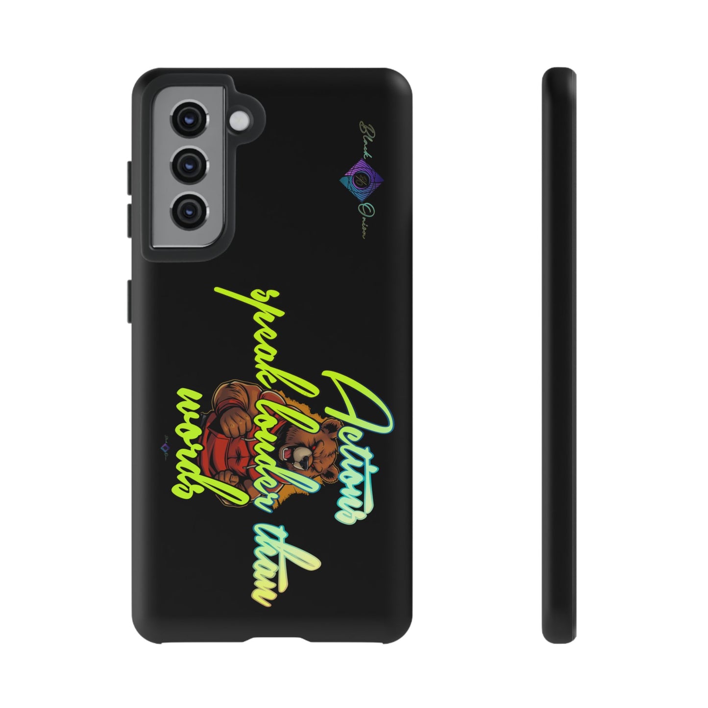 BlackOnion Brand New Phone Case - with Motivational Workout Motif ‘Actions speak lauder ‘💪🔥🫵