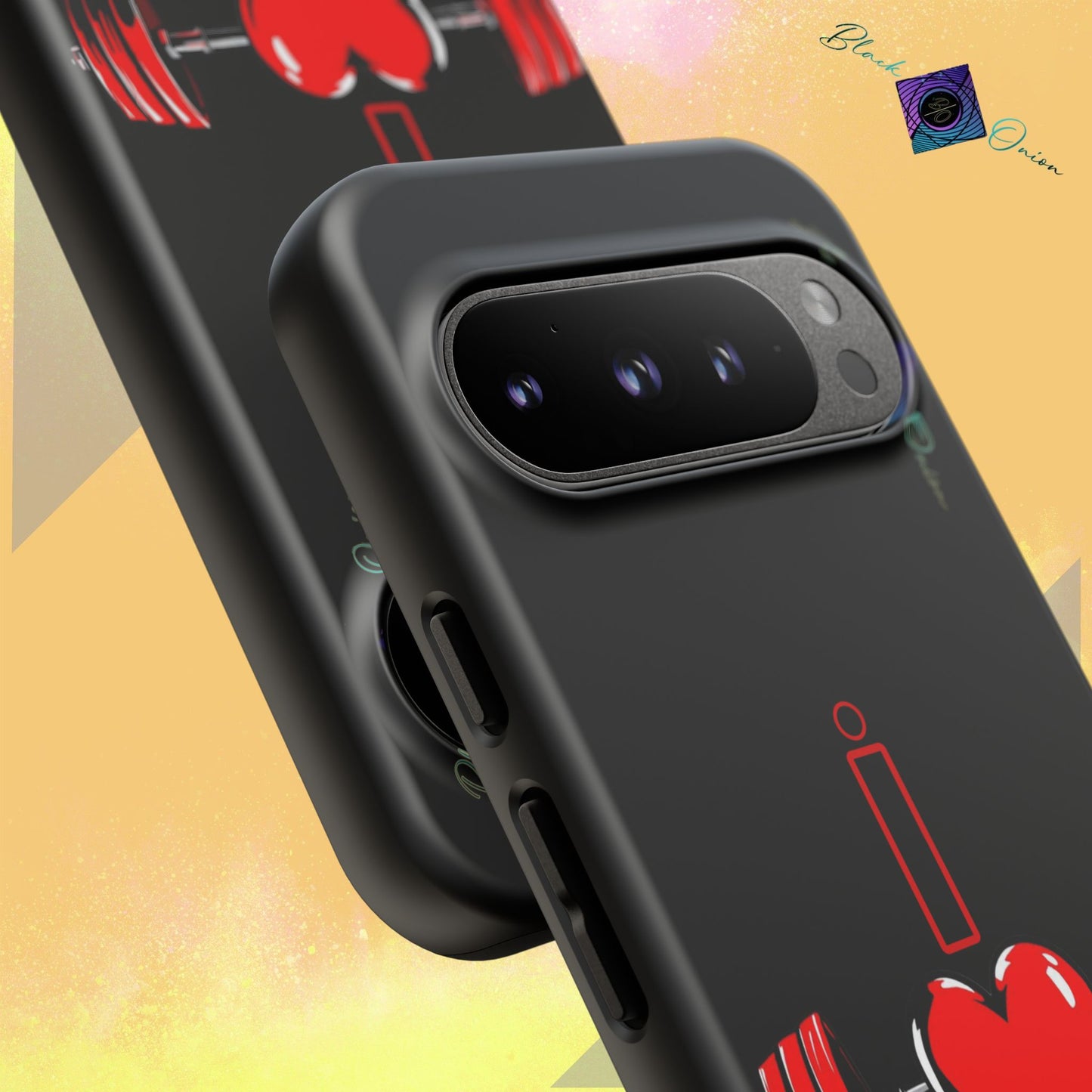BlackOnion Brand New Phone Case - with Motivational Workout Motif’I Love Gym ‘💪🔥🫵