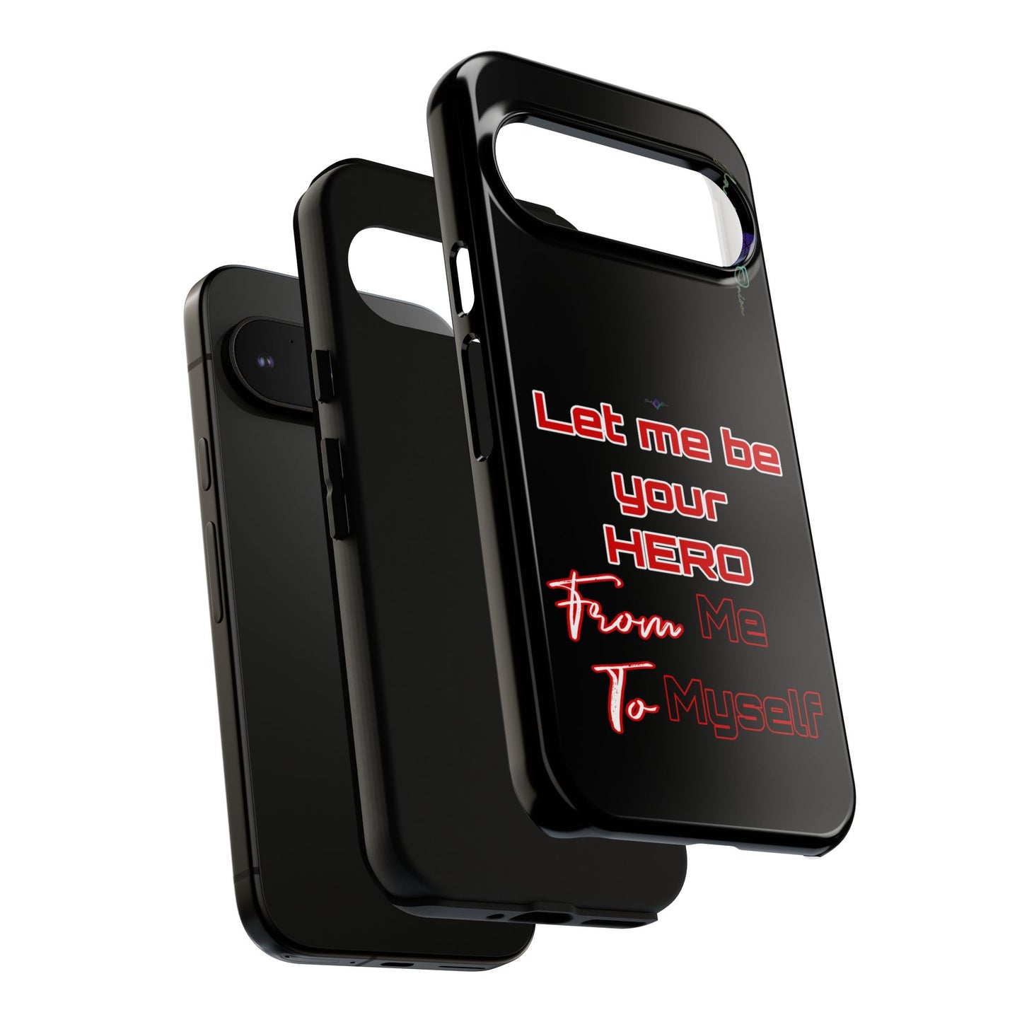 BlackOnion Brand New Phone Case - with Motivational Workout Motif’Let me be your Hero ‘💪🔥🫵