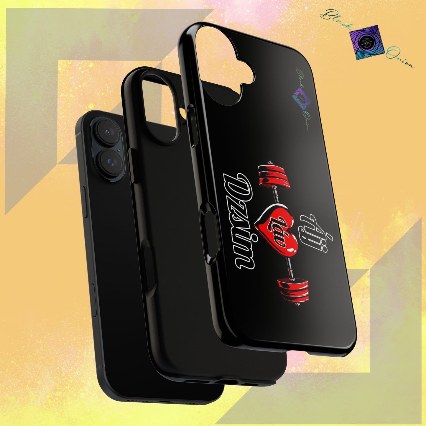 BlackOnion Brand New Phone Case - with Motivational Workout Motif’Ájj Láv Dzsim ‘💪🔥🫵