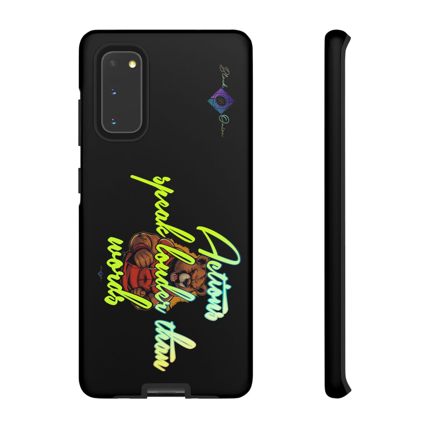 BlackOnion Brand New Phone Case - with Motivational Workout Motif ‘Actions speak lauder ‘💪🔥🫵
