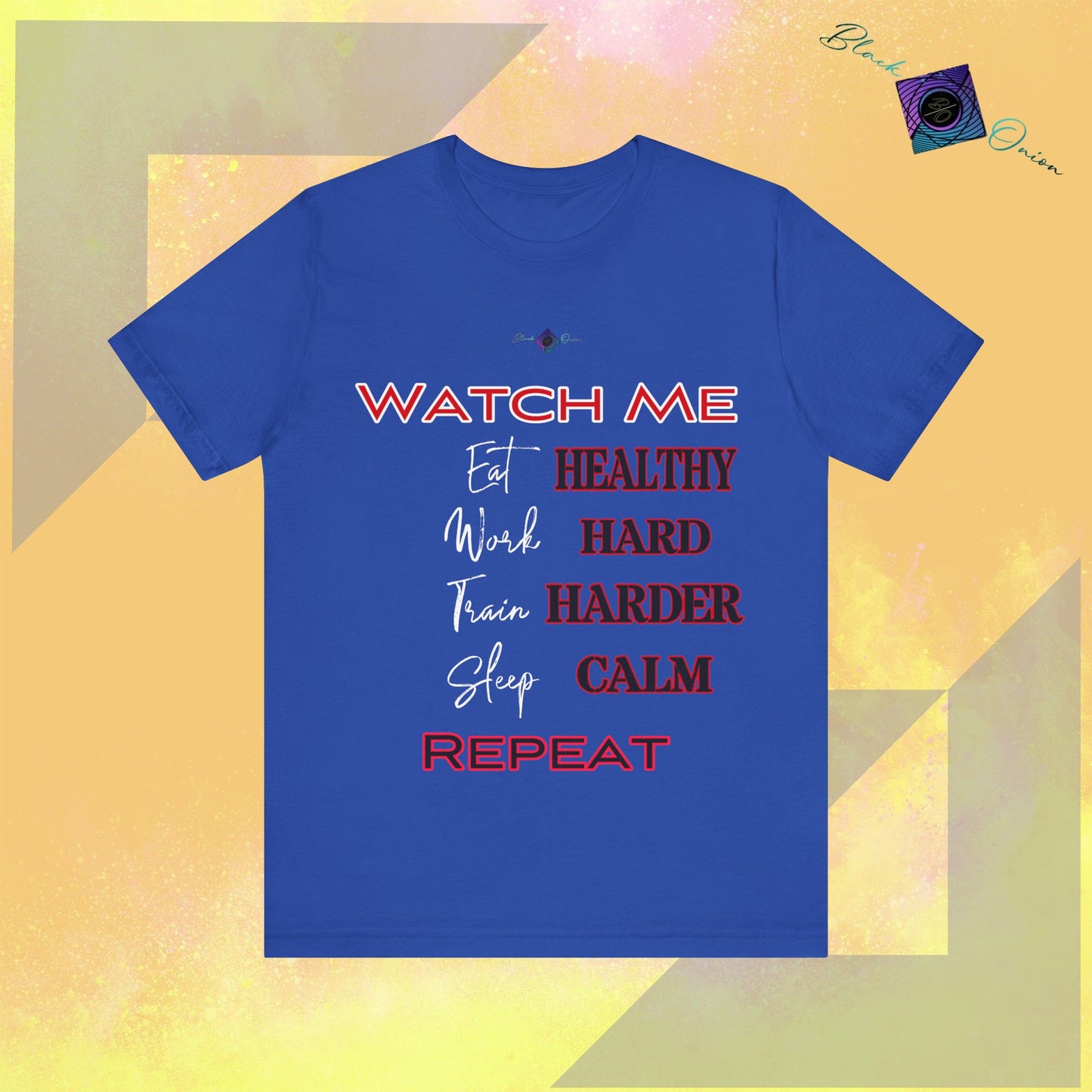 BlackOnion T-Shirt with Workout Motif V3 “Watch Me" 💪🔥