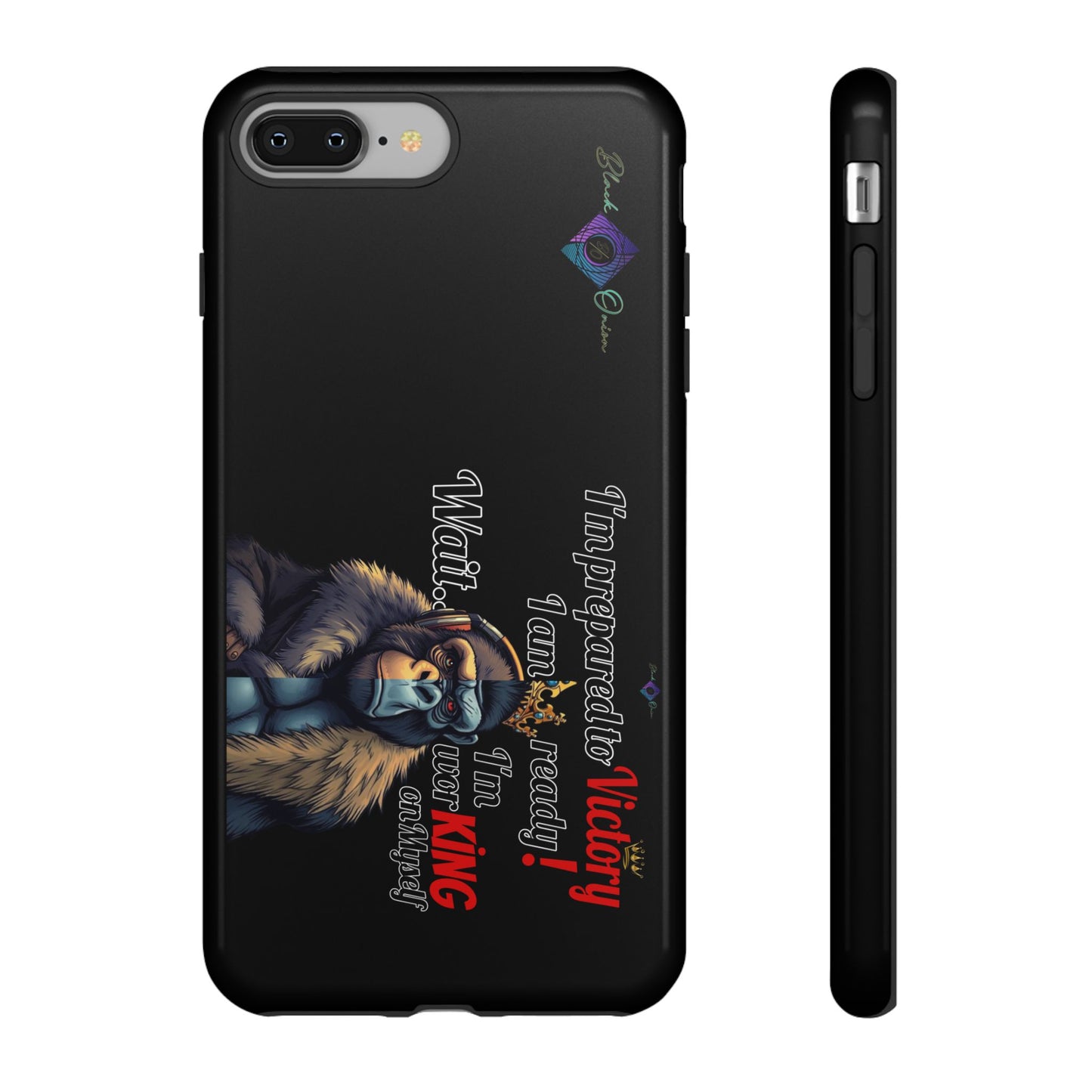 BlackOnion Brand New Phone Case - with Motivational Workout Motif’Victory 👑‘💪🔥🫵
