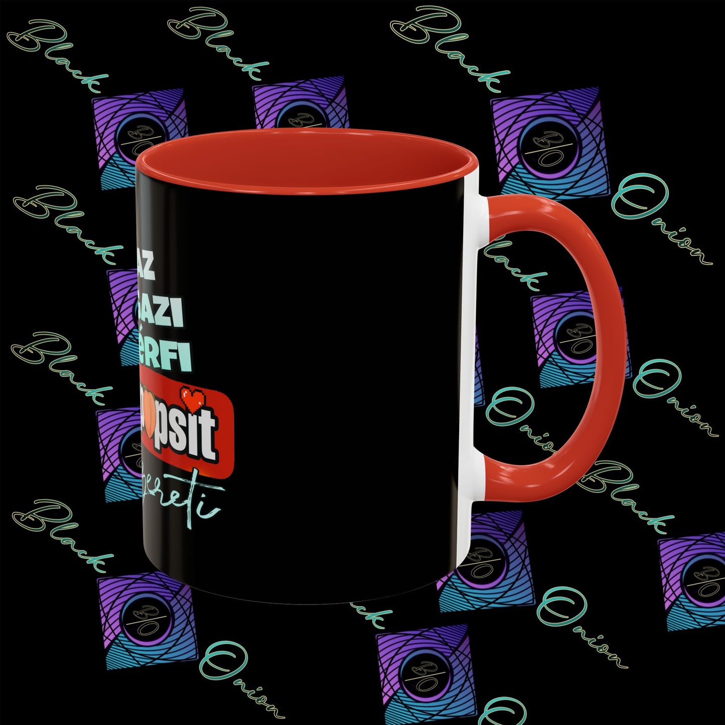 BlackOnion Coffee Mug Serial 2 with Workout Motif ‘Az igazi férfiak a kerek popsit szeretik ‘🫵🔥💪