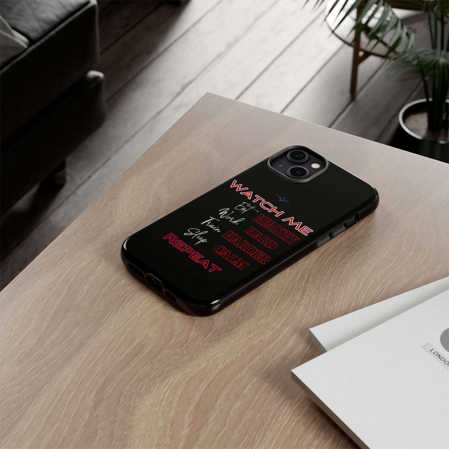 BlackOnion Phone Case -with Motivational Motif 'Watch Me' 💪🔥🫵