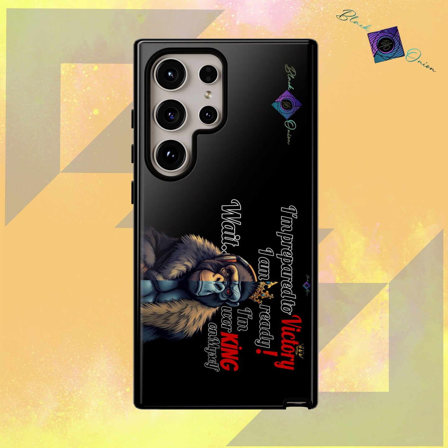 BlackOnion Brand New Phone Case - with Motivational Workout Motif’Victory 👑‘💪🔥🫵