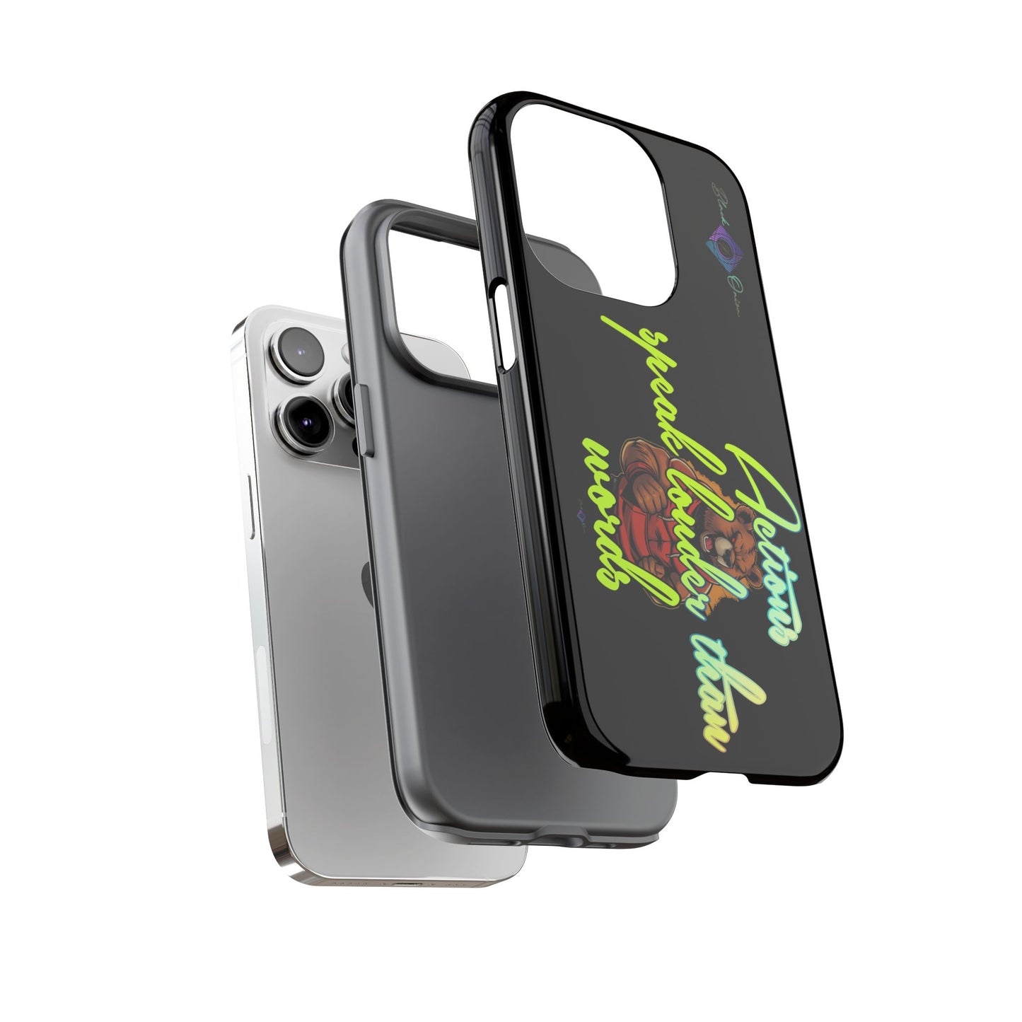 BlackOnion Brand New Phone Case - with Motivational Workout Motif ‘Actions speak lauder ‘💪🔥🫵