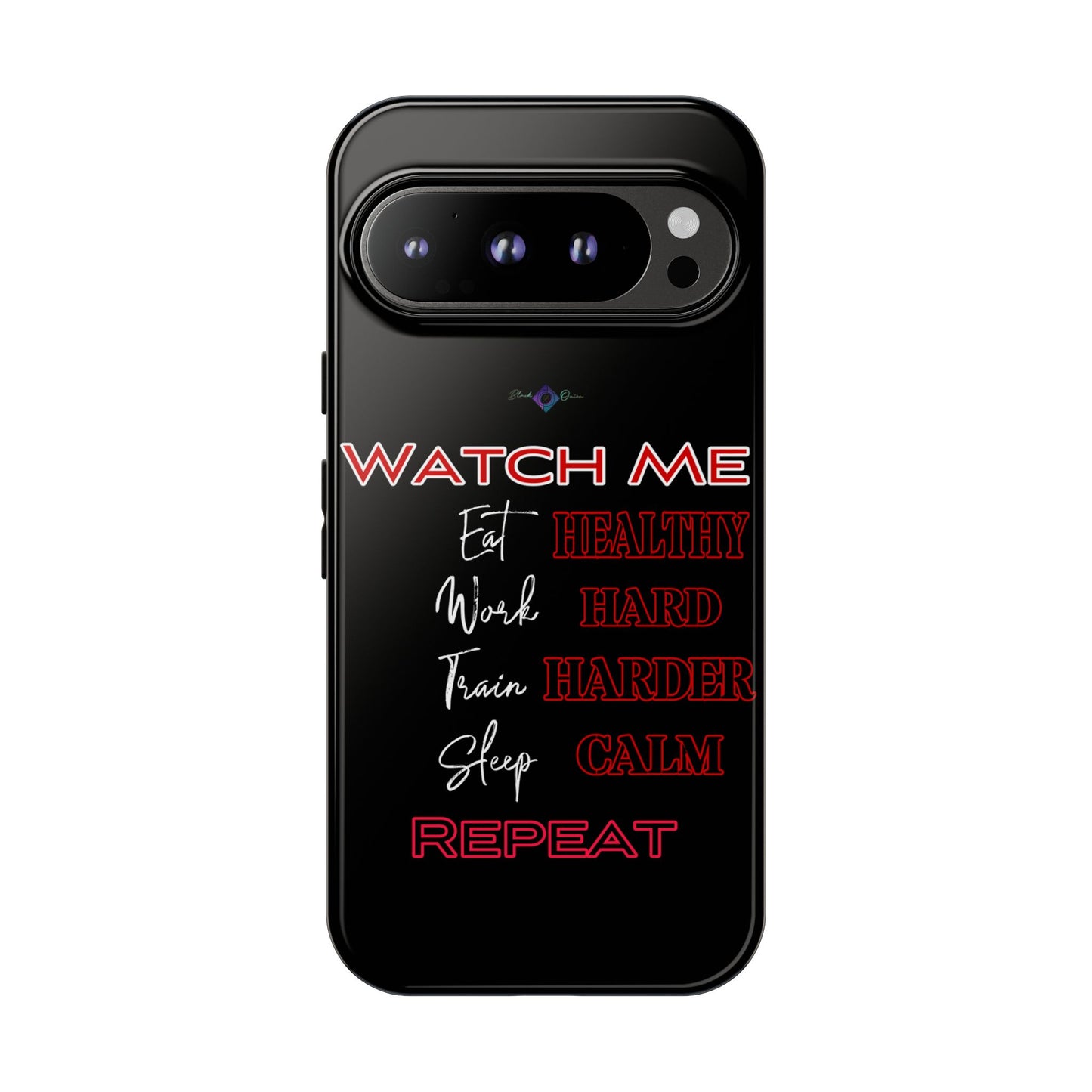 BlackOnion Phone Case -with Motivational Motif 'Watch Me' 💪🔥🫵