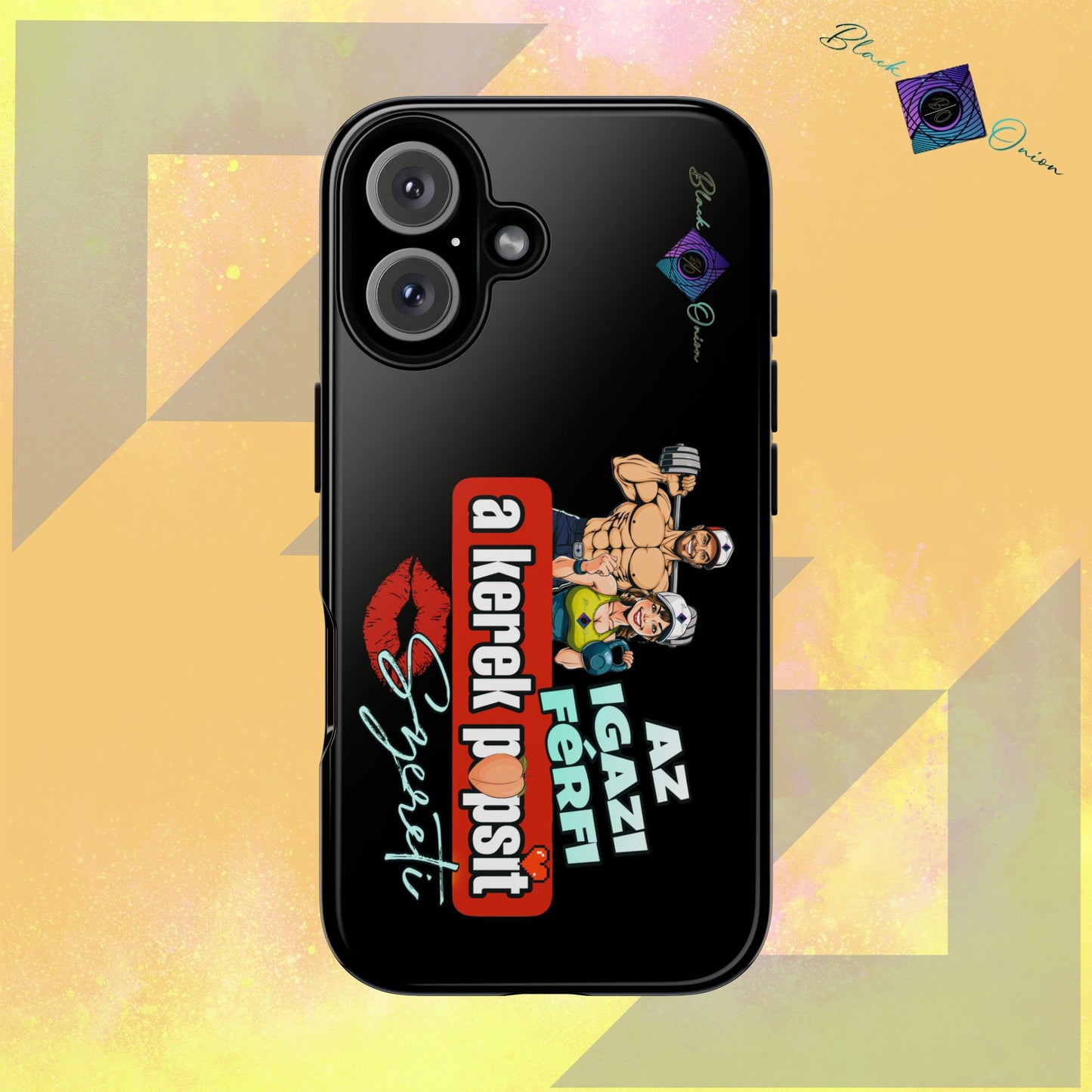 BlackOnion Brand New Phone Case - with Motivational Workout Motif ‘Az igazi férfi ‘💪🔥🫵
