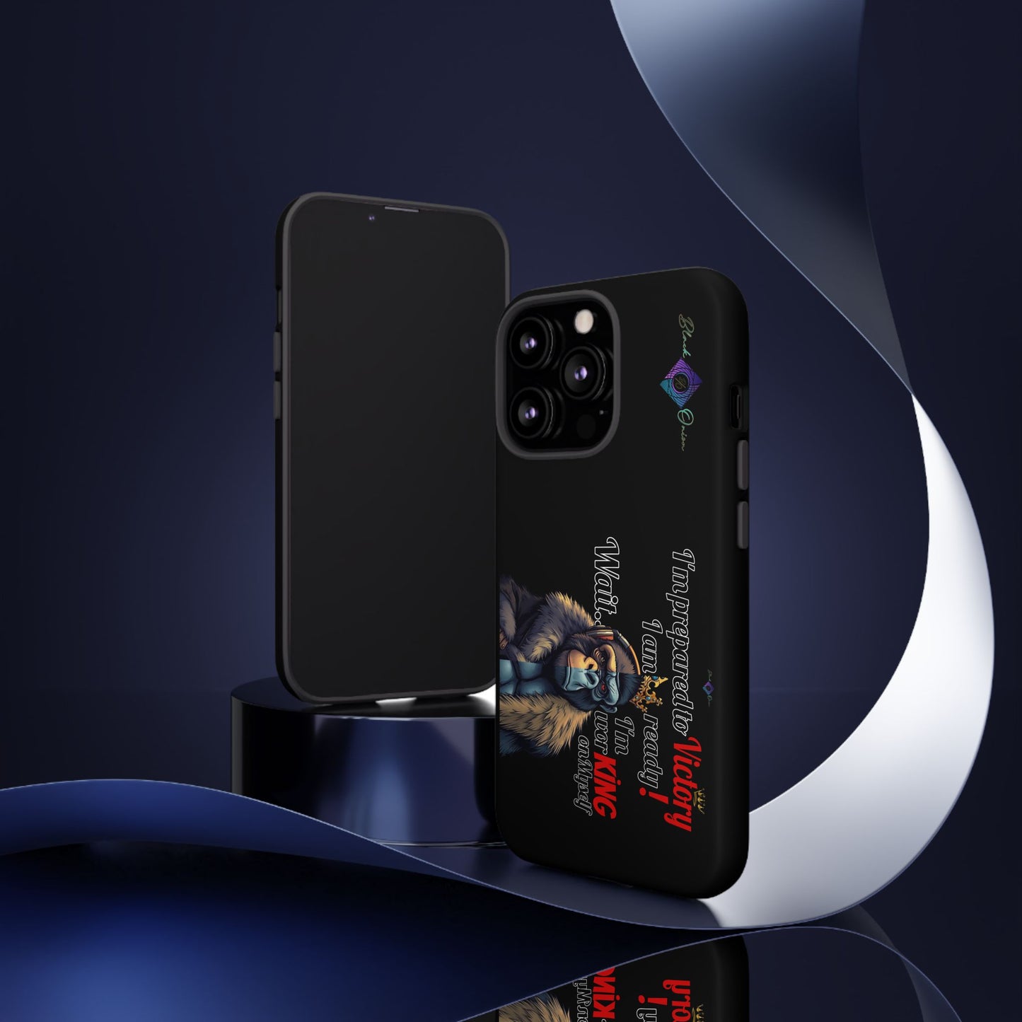 BlackOnion Brand New Phone Case - with Motivational Workout Motif’Victory 👑‘💪🔥🫵