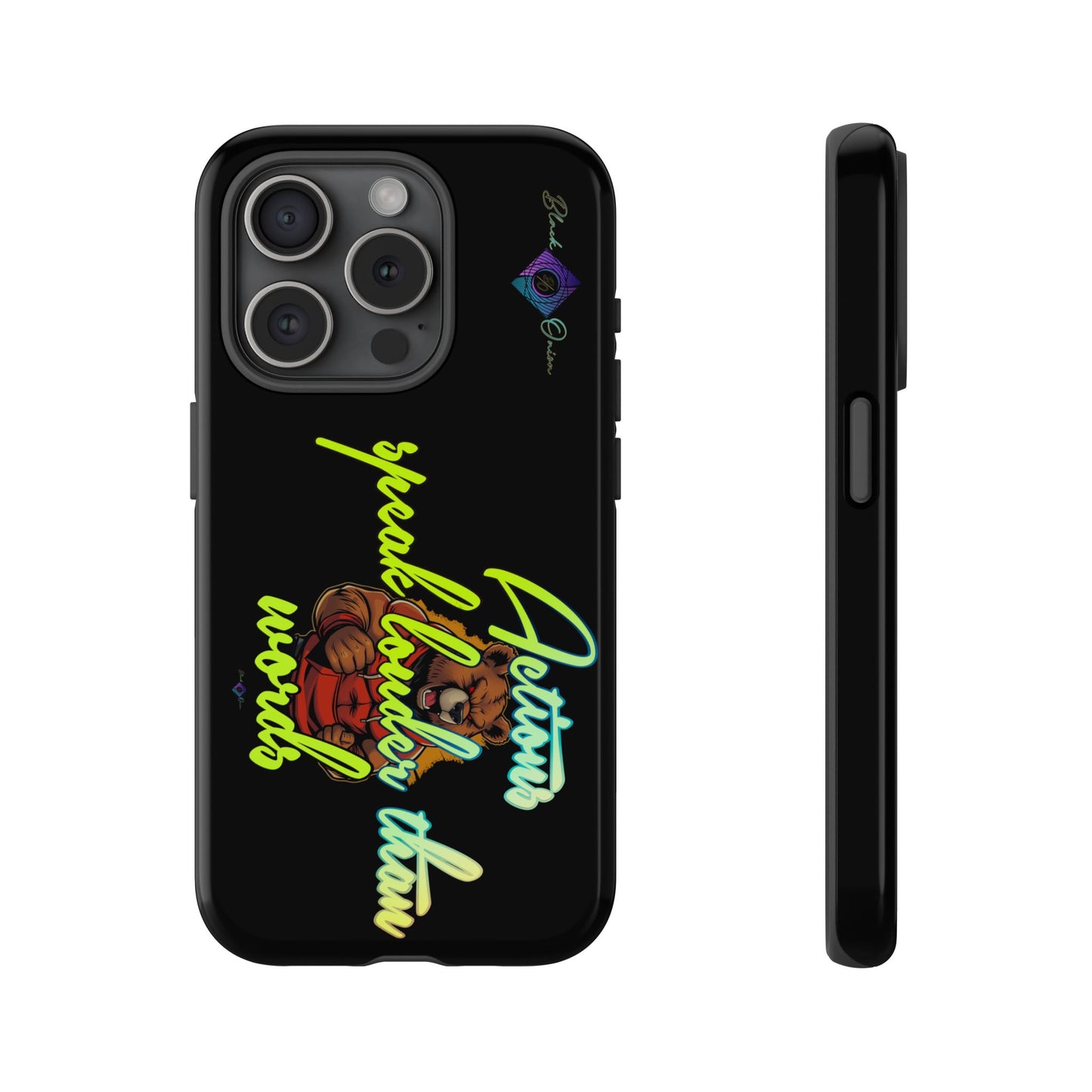 BlackOnion Brand New Phone Case - with Motivational Workout Motif ‘Actions speak lauder ‘💪🔥🫵