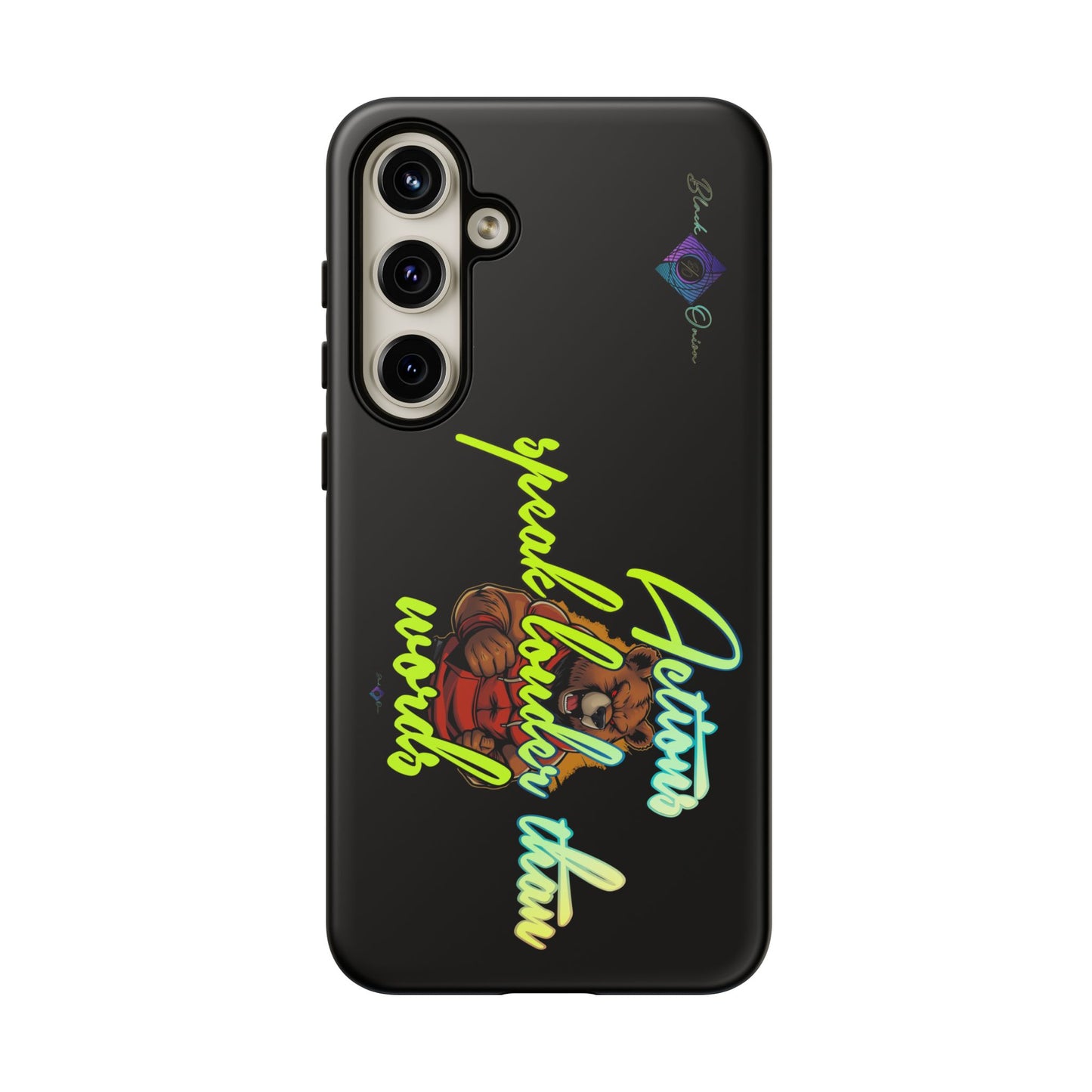 BlackOnion Brand New Phone Case - with Motivational Workout Motif ‘Actions speak lauder ‘💪🔥🫵