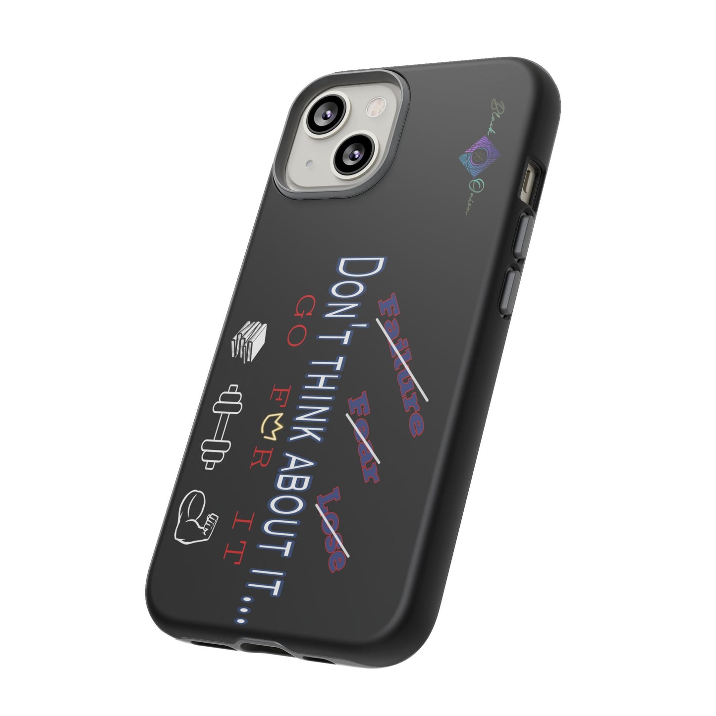 BlackOnion Brand New Phone Case - with Motivational Workout Motif’Don’t think ‘💪🔥🫵
