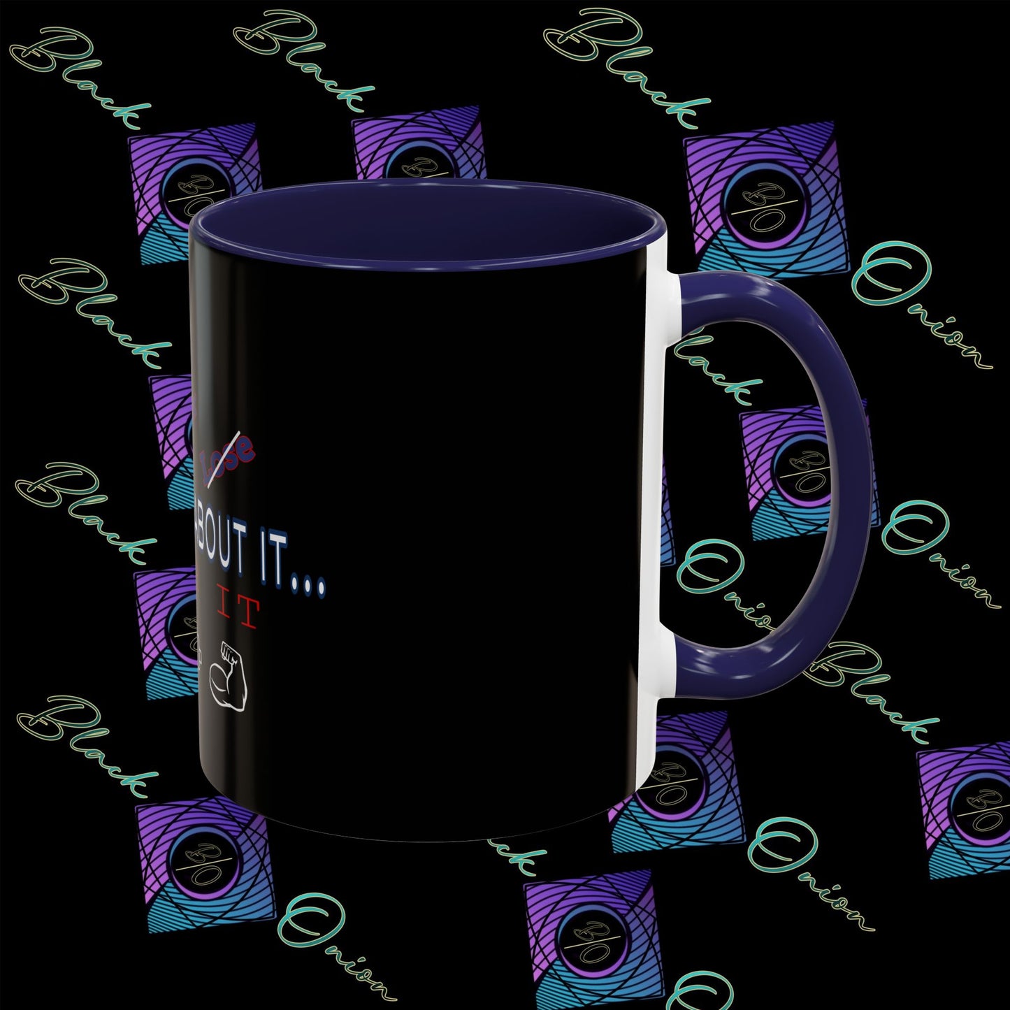 BlackOnion Coffee Mug Serial 2 with Workout Motif ‘Don’t think ‘🫵🔥💪