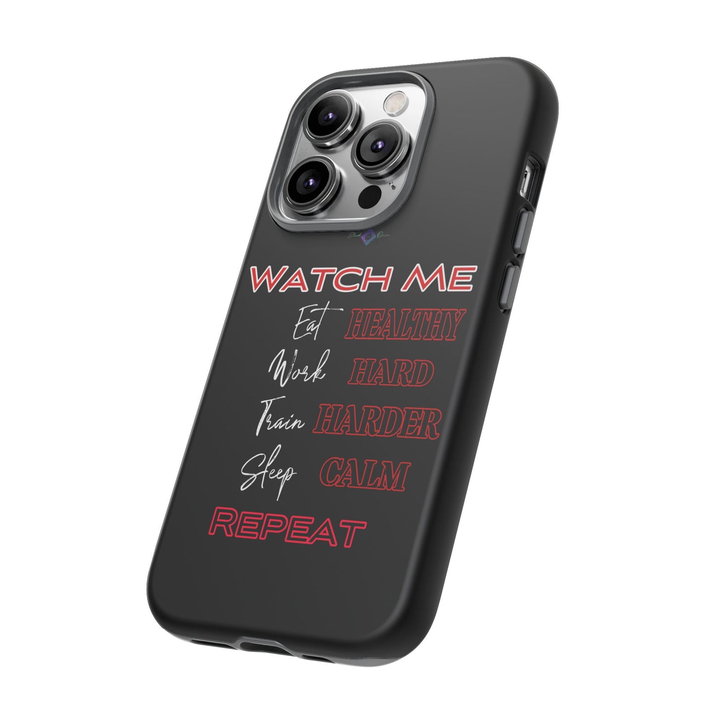 BlackOnion Phone Case -with Motivational Motif 'Watch Me' 💪🔥🫵