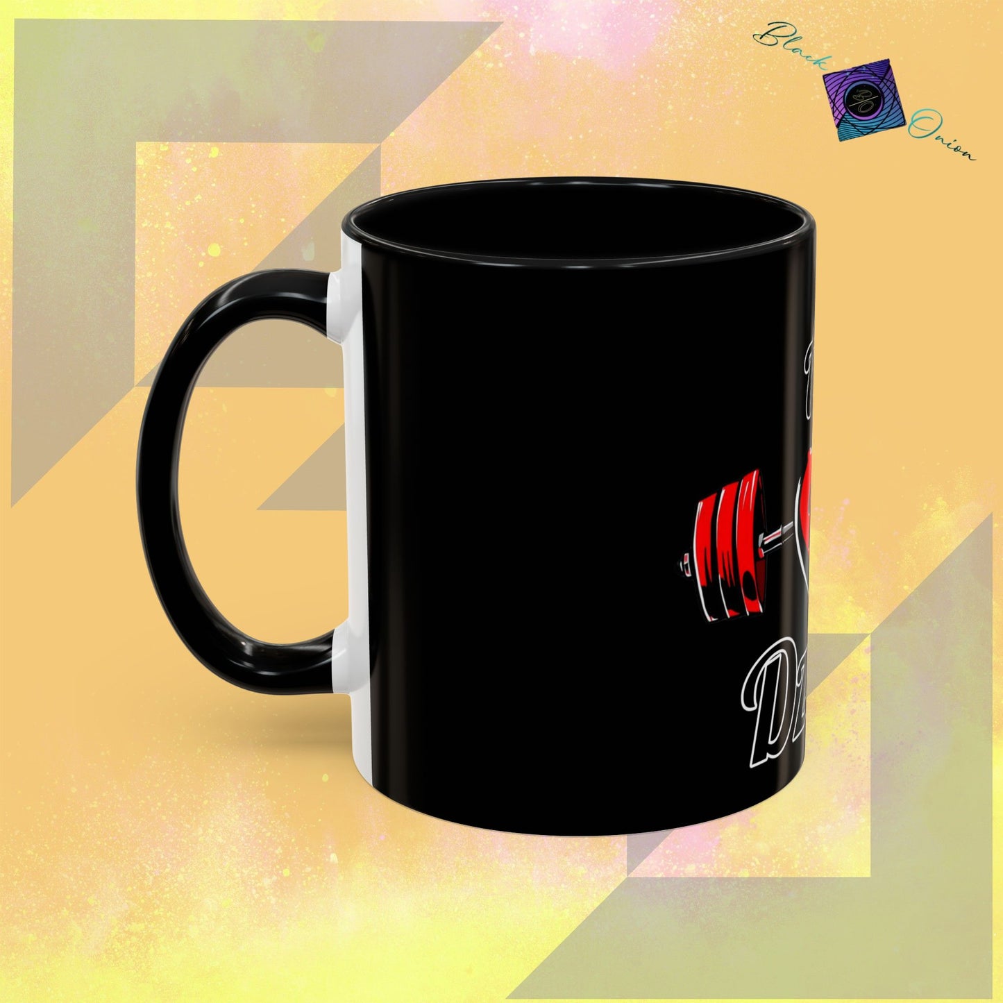 BlackOnion Coffee Mug - 11oz with Workout Motif ‘ÁjjLávDzsi’🔥💪🫵