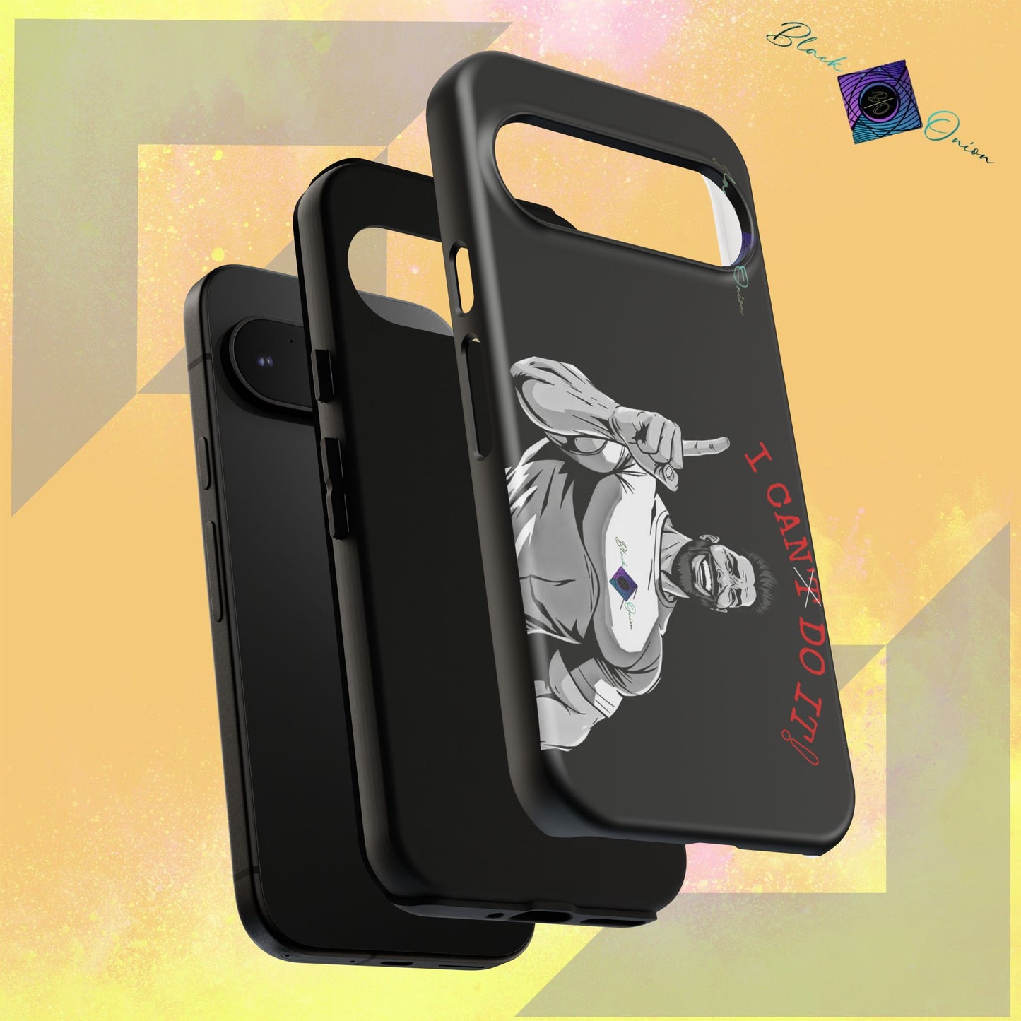 BlackOnion Brand New Phone Case - with Motivational Workout Motif’I Can Do It ‘💪🔥🫵
