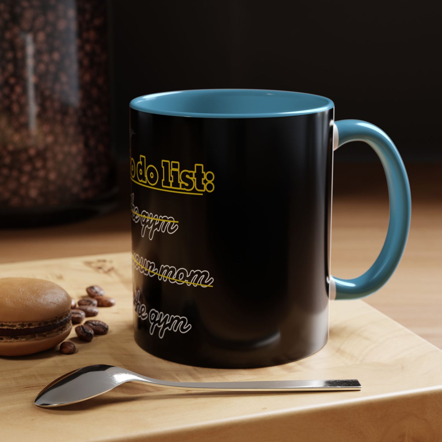 BlackOnion Coffee Mug - 11oz with Workout Motif ‘Today To Do List ’🔥💪🫵