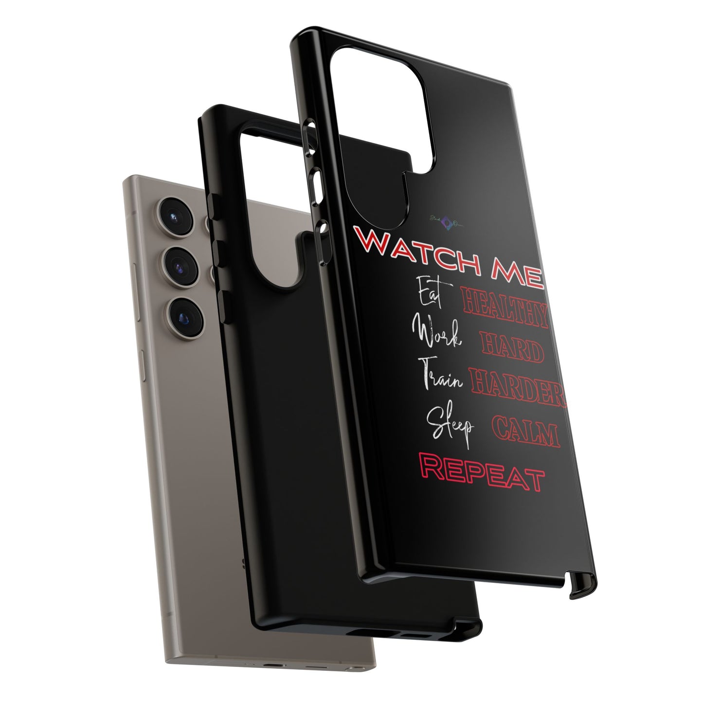 BlackOnion Phone Case -with Motivational Motif 'Watch Me' 💪🔥🫵