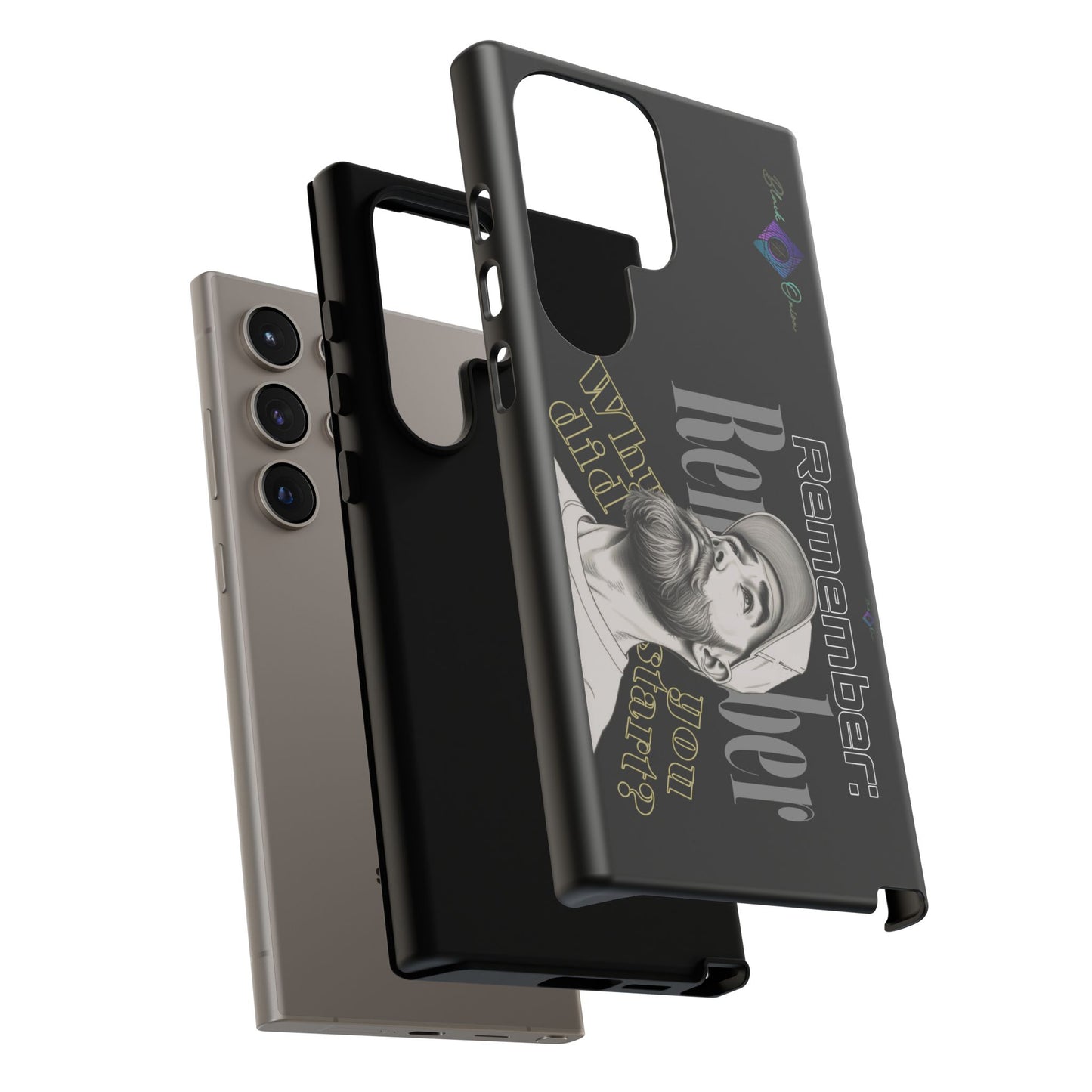 BlackOnion Brand New Phone Case - with Motivational Workout Motif’Remember ‘💪🔥🫵