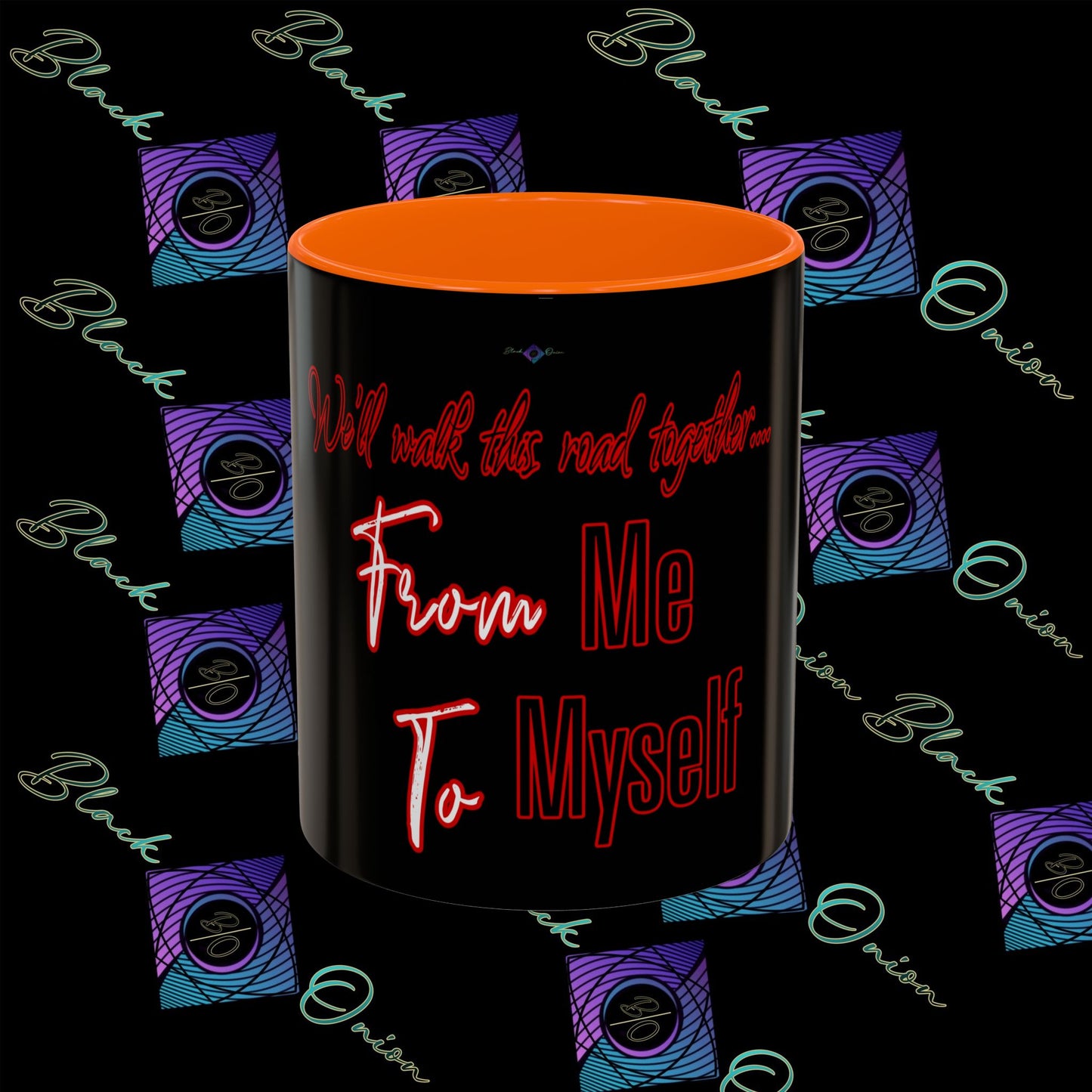 BlackOnion Coffee Mug Serial 2 with Workout Motif ‘ We’ll walk this road together’🫵🔥💪