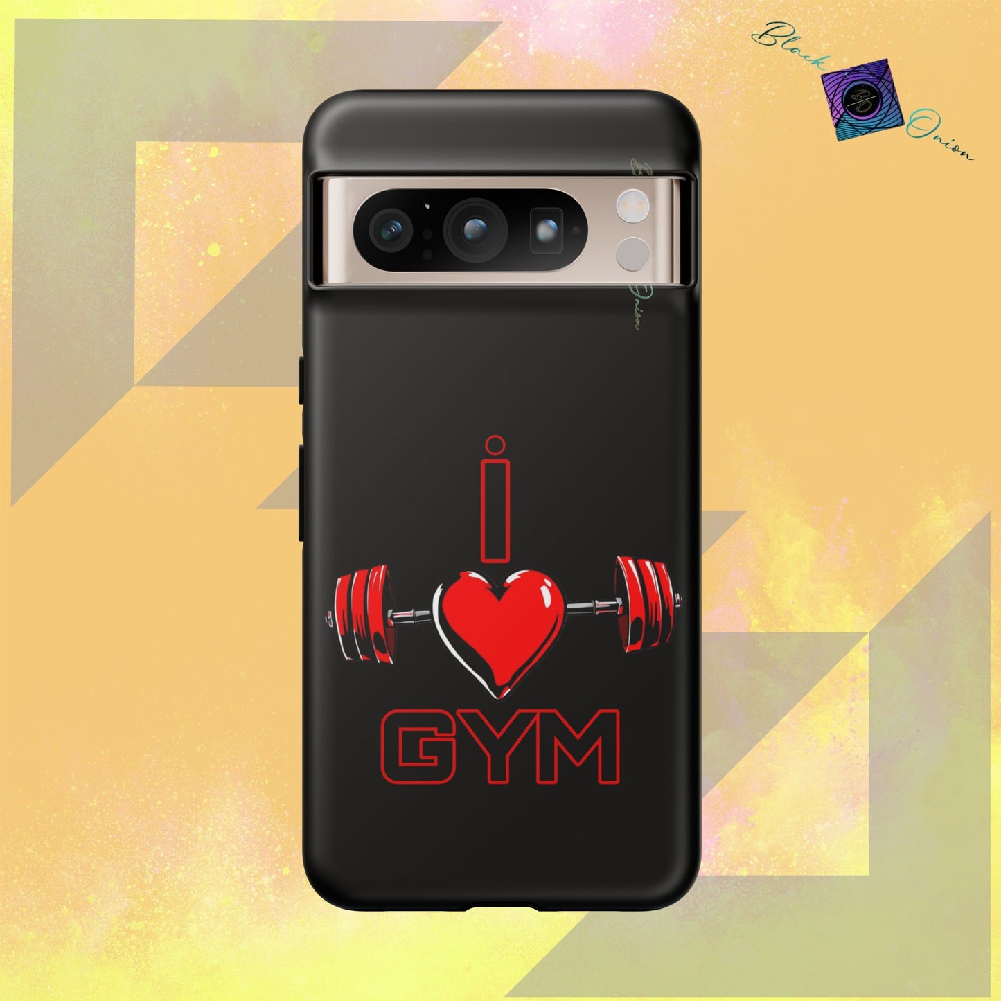 BlackOnion Brand New Phone Case - with Motivational Workout Motif’I Love Gym ‘💪🔥🫵