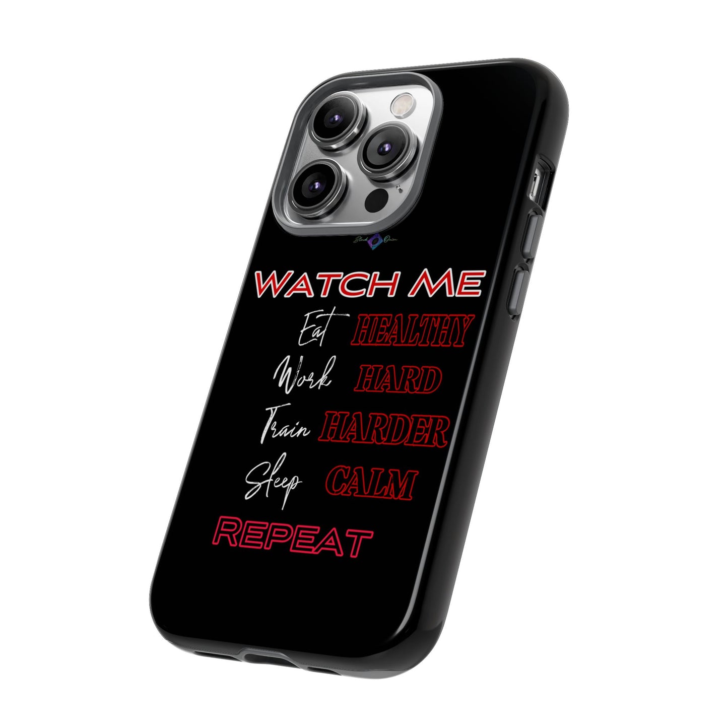 BlackOnion Phone Case -with Motivational Motif 'Watch Me' 💪🔥🫵