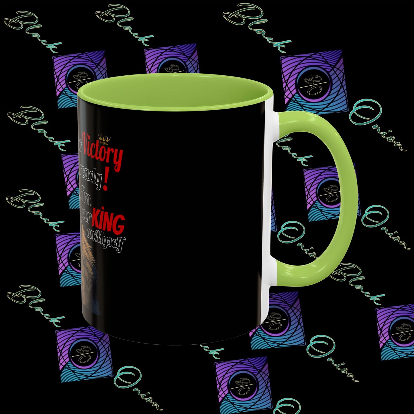 BlackOnion Coffee Mug 2 with Workout Motif ‘Victory V2’🫵🔥💪
