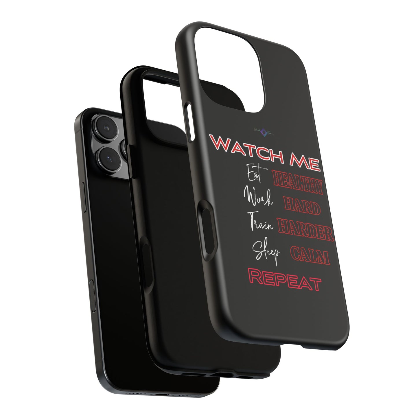 BlackOnion Phone Case -with Motivational Motif 'Watch Me' 💪🔥🫵