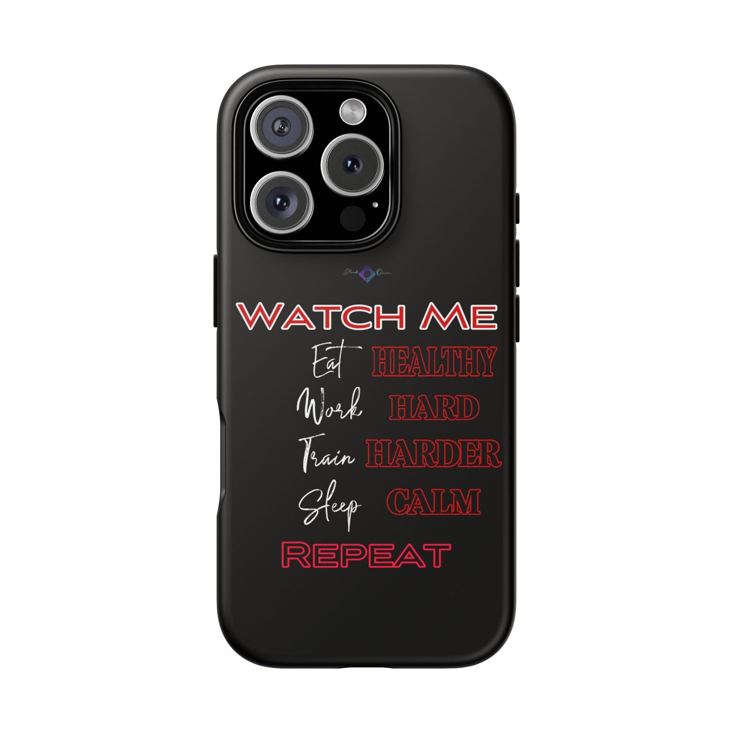 BlackOnion Phone Case -with Motivational Motif 'Watch Me' 💪🔥🫵