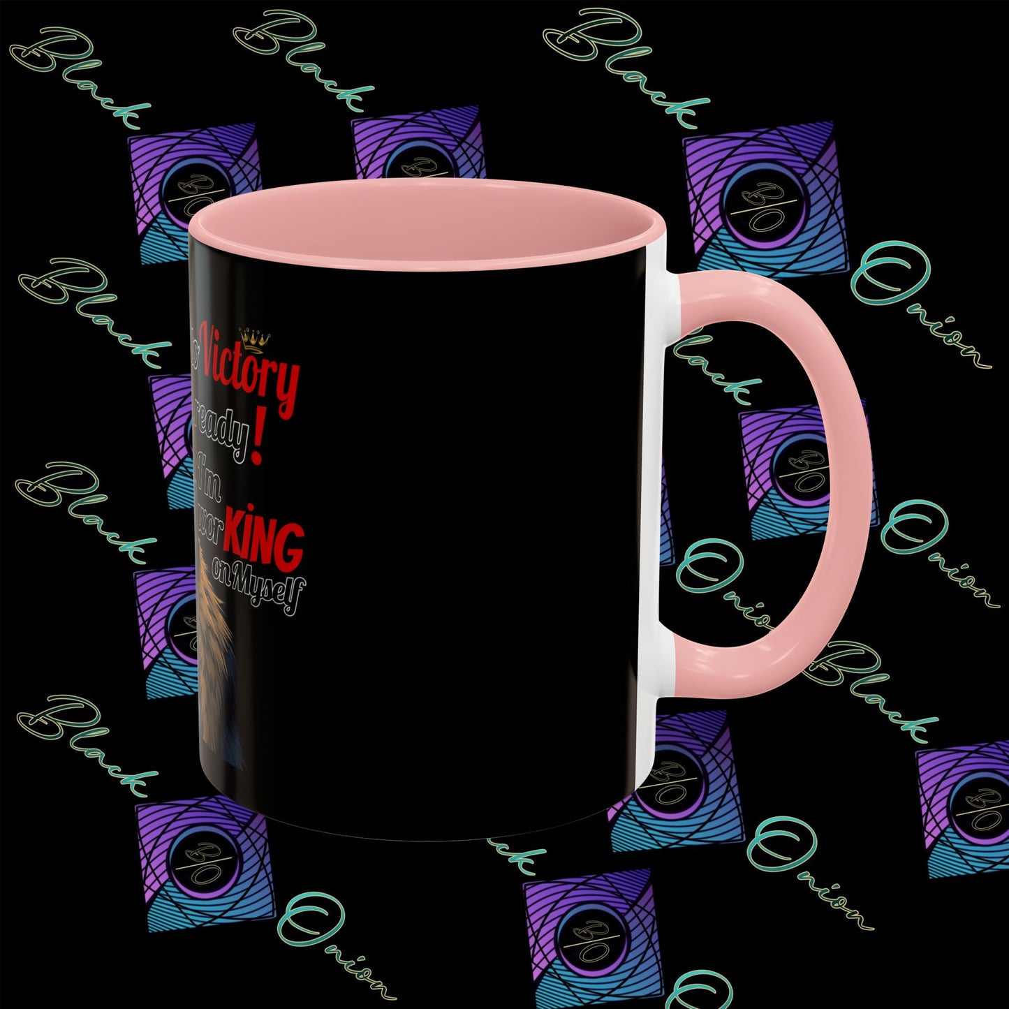 BlackOnion Coffee Mug 2 with Workout Motif ‘Victory V2’🫵🔥💪