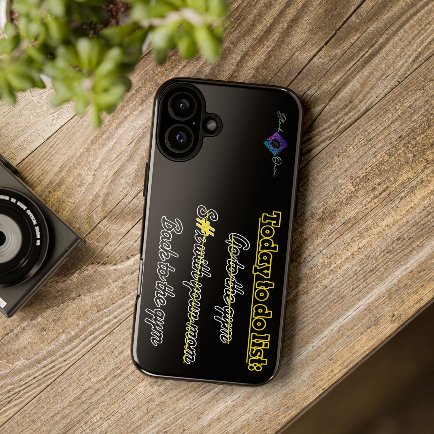 BlackOnion Brand New Phone Case - with Motivational Workout Motif’Today to do list ‘💪🔥🫵