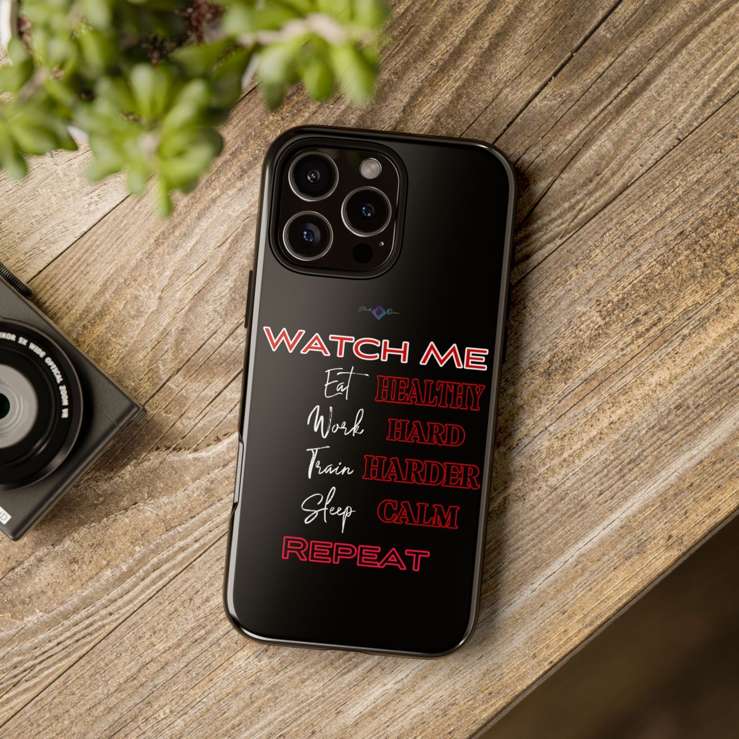 BlackOnion Phone Case -with Motivational Motif 'Watch Me' 💪🔥🫵