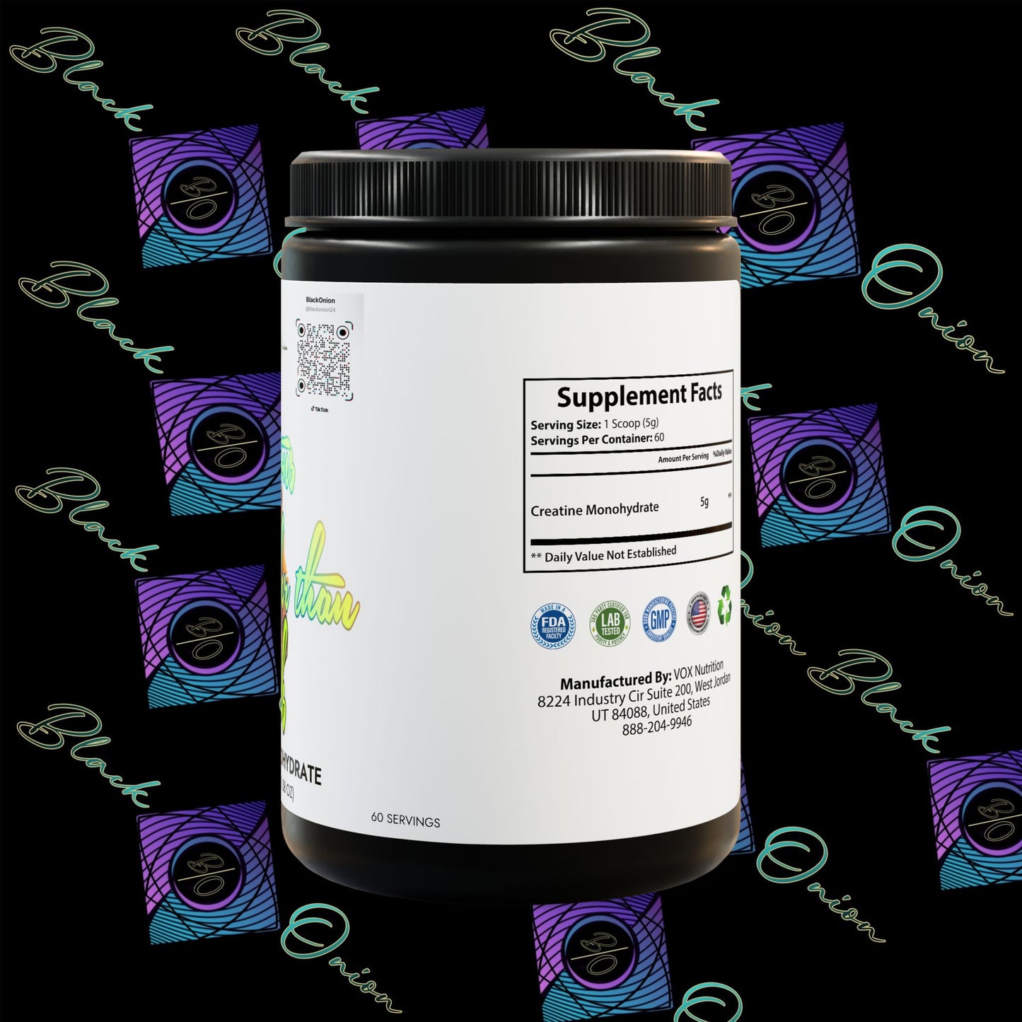 BlackOnion Creatine Monohydrate Supplement (300g, 10.58oz) 🔥💪