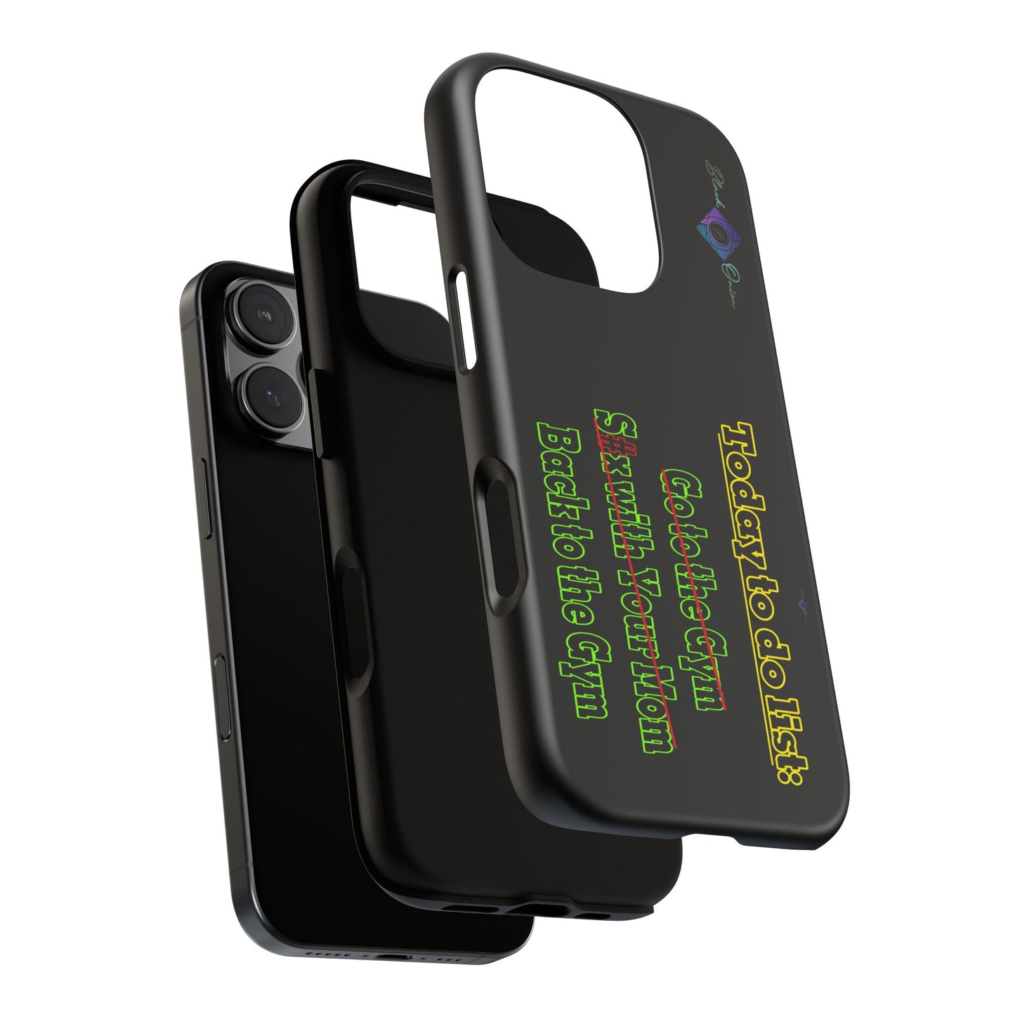 BlackOnion Brand New Phone Case - with Motivational Workout Motif’Today To Do List V2 ‘💪🔥🫵