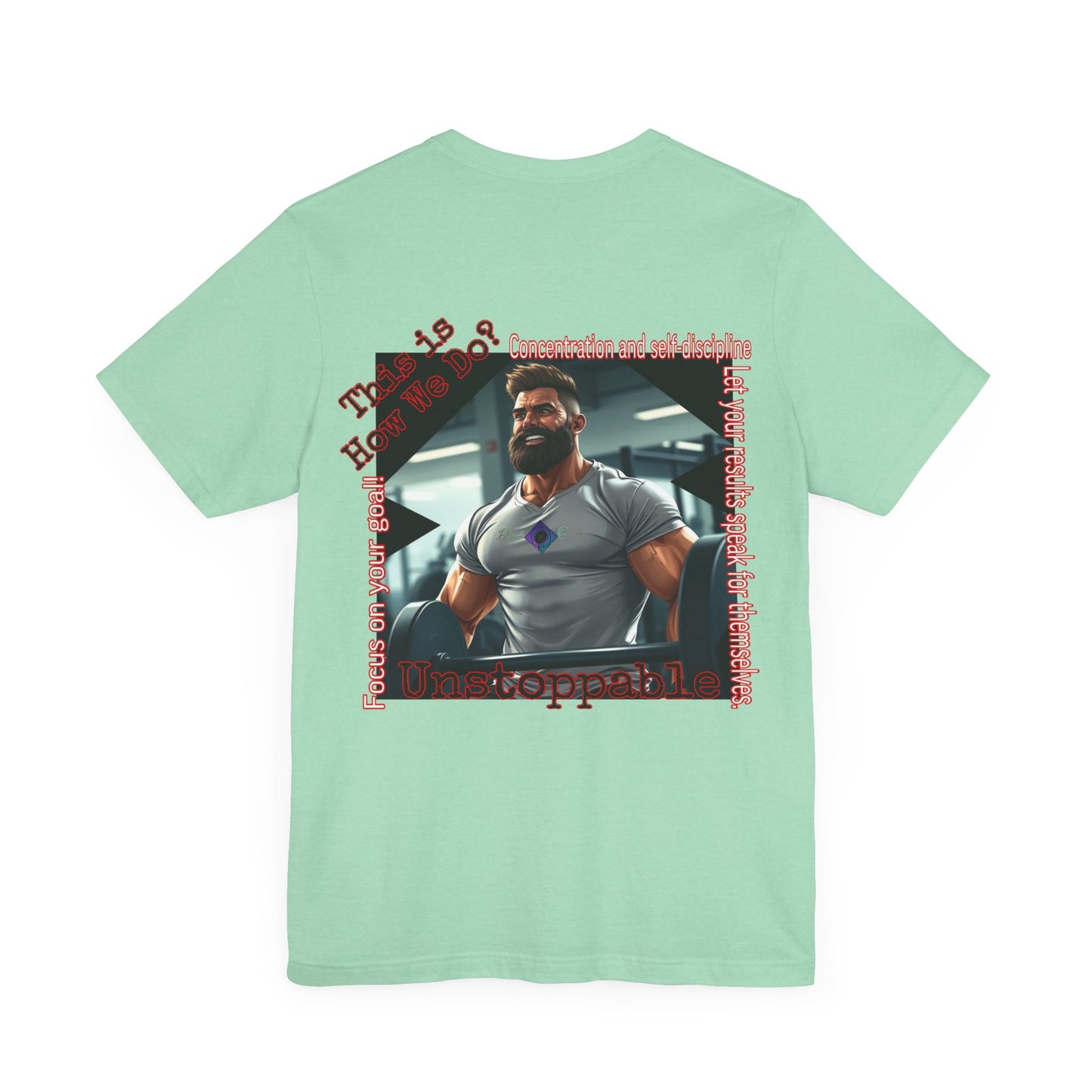 BlackOnion T-shirt with Workout Motif “Unstoppable “💪🔥🫵